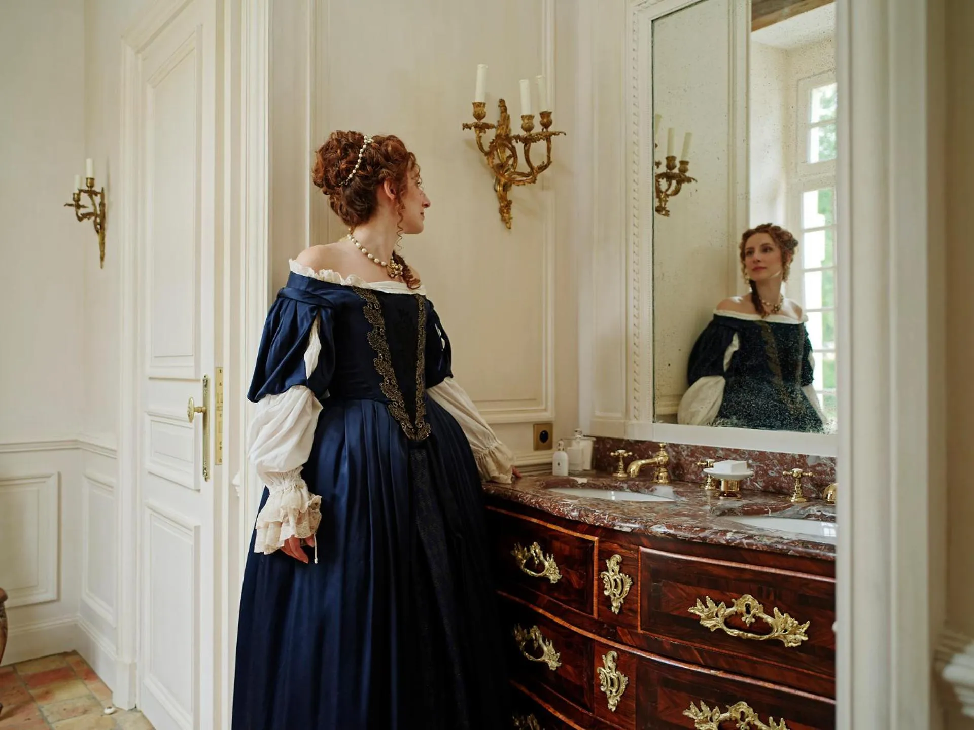 Bathroom in Relais & Château Louise de La Vallière