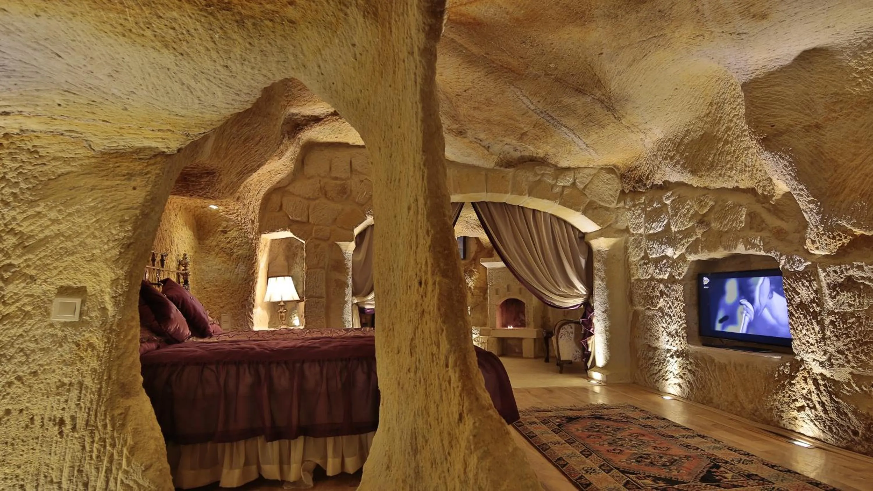 Living room in Golden Cave Suites