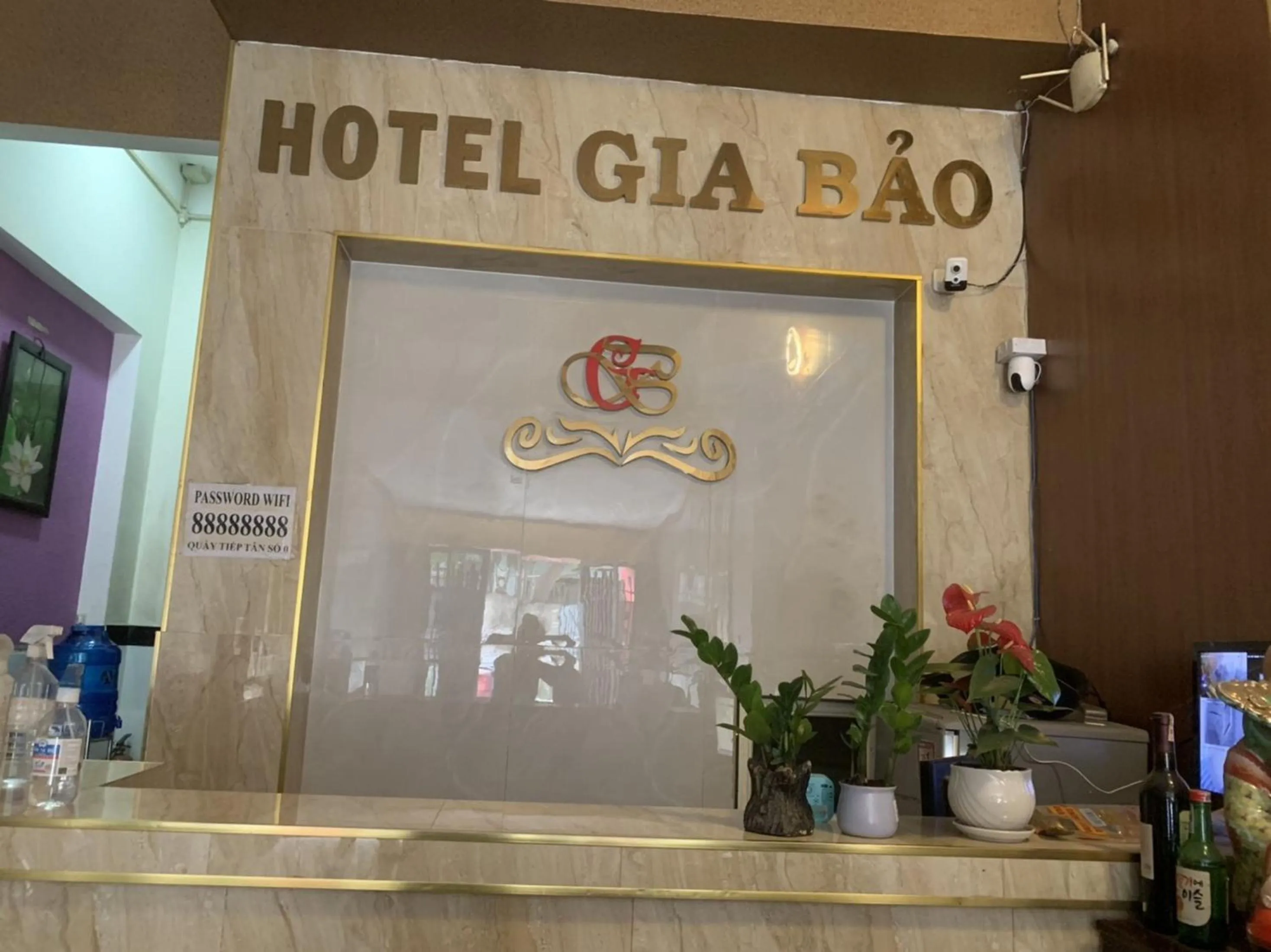 Text overlay in Gia Bao Hotel