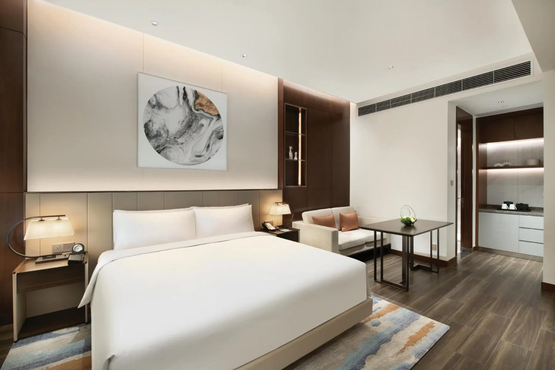 Bedroom, Bed in Oakwood Residence Foshan