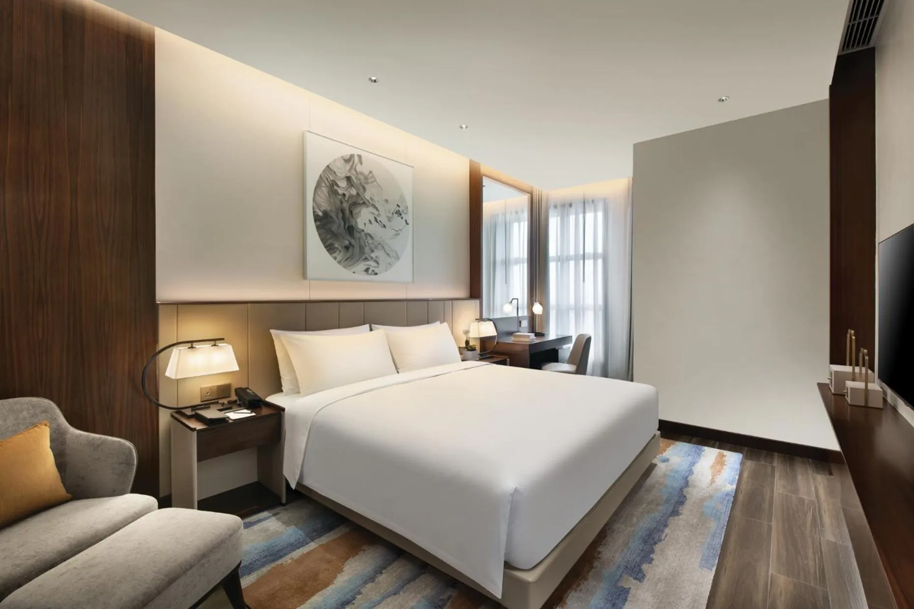 Bedroom, Bed in Oakwood Residence Foshan