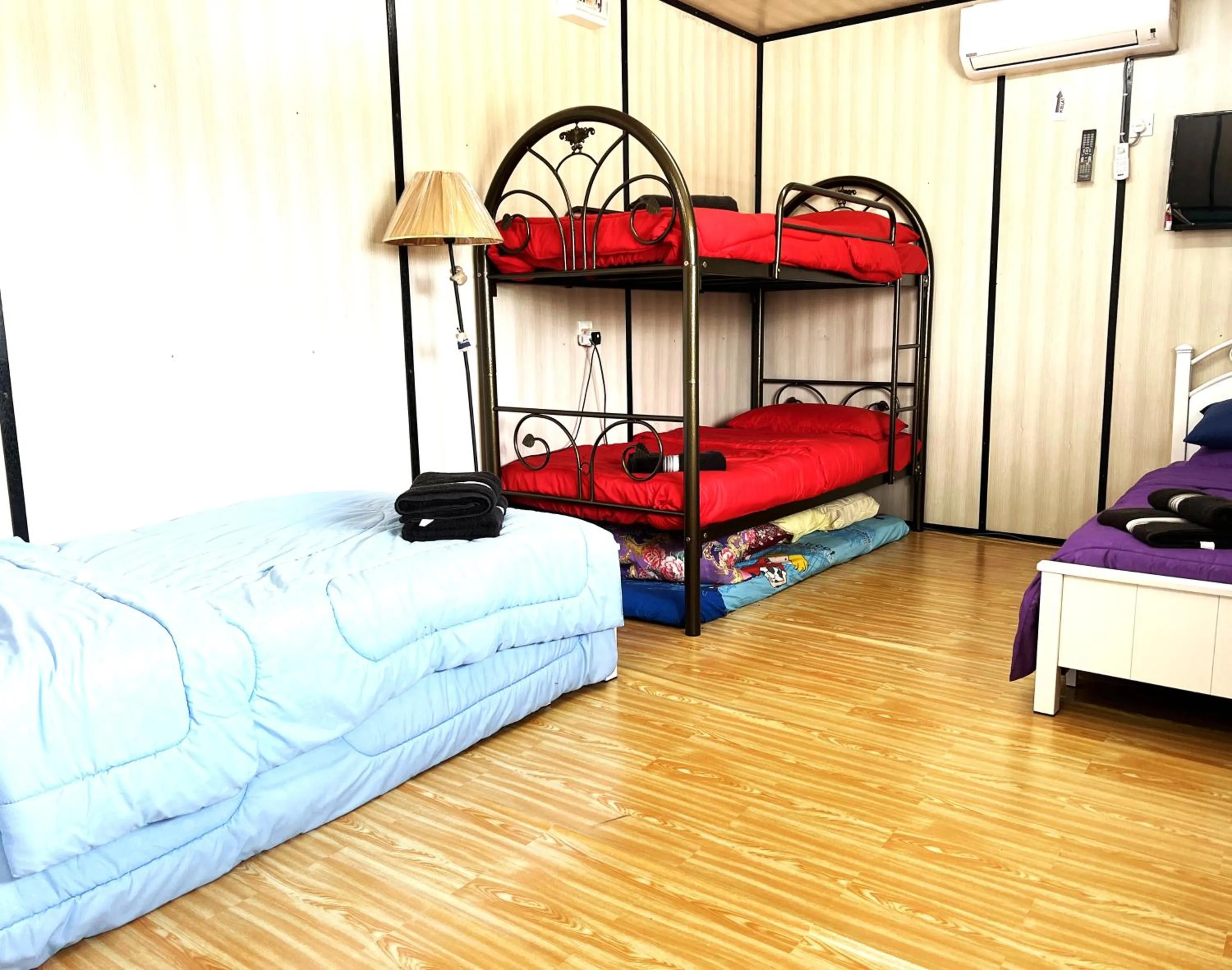 Bed in HOMESTAY Kampong KOTA AUR Resort with swimming pool, Kepala Batas, SEBERANG PERAI, PENANG -MOTAC registered Awarded ASEAN homestay standard Malaysia AWARD 2023-2028 Only 3 minutes from viral KG AGONG