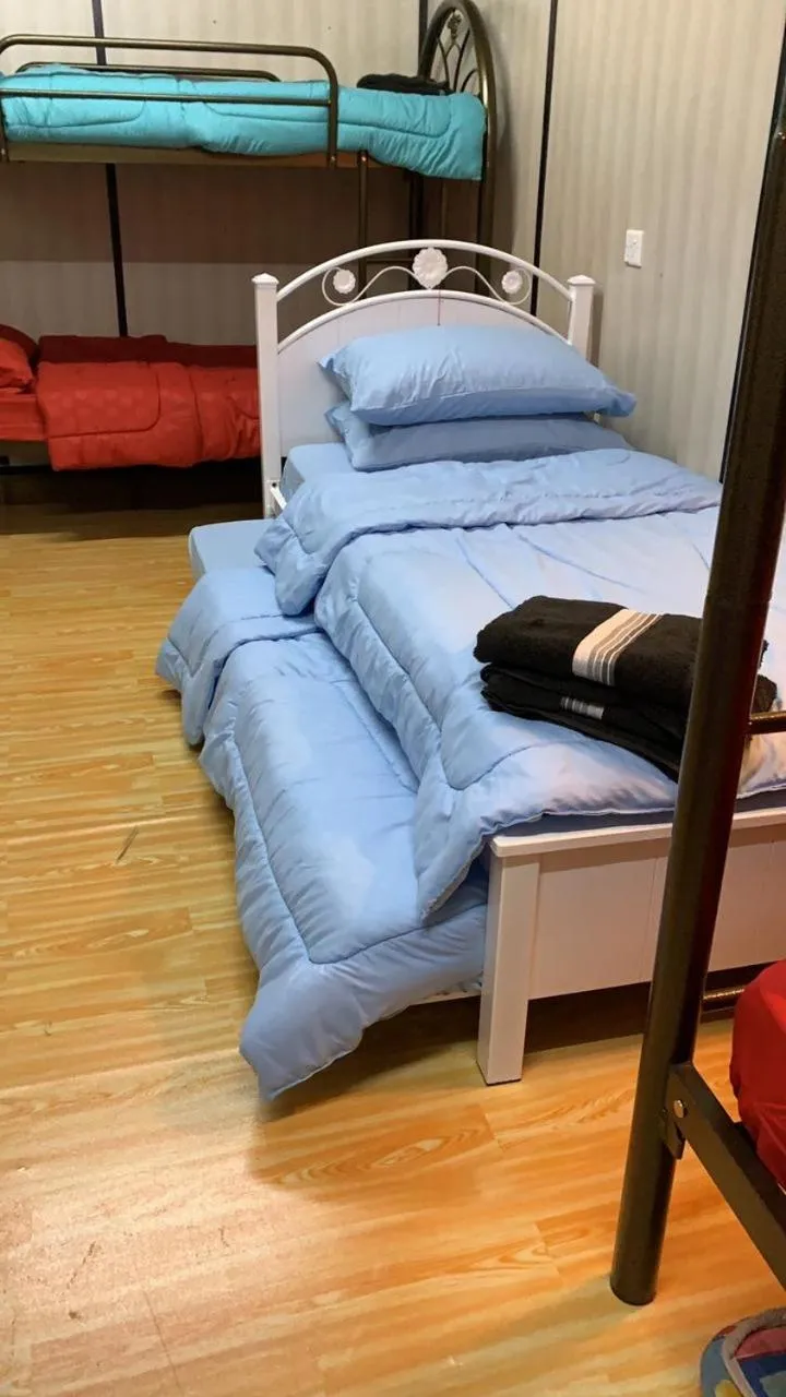 Bed in HOMESTAY Kampong KOTA AUR Resort with swimming pool, Kepala Batas, SEBERANG PERAI, PENANG -MOTAC registered Awarded ASEAN homestay standard Malaysia AWARD 2023-2028 Only 3 minutes from viral KG AGONG