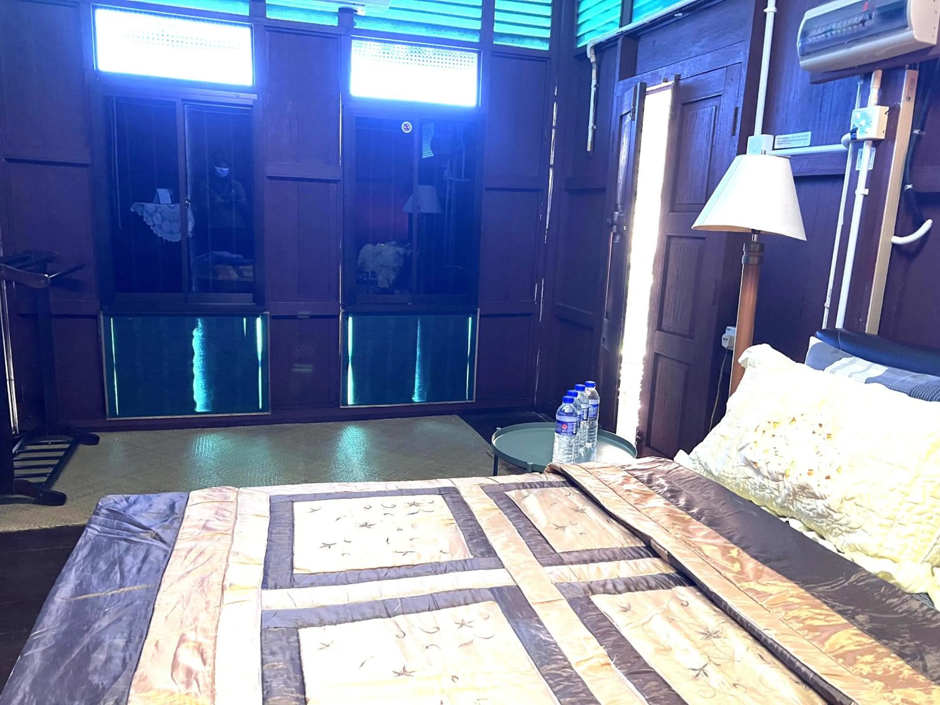 Bed in HOMESTAY Kampong KOTA AUR Resort with swimming pool, Kepala Batas, SEBERANG PERAI, PENANG -MOTAC registered Awarded ASEAN homestay standard Malaysia AWARD 2023-2028 Only 3 minutes from viral KG AGONG