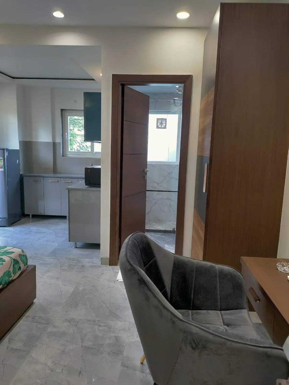 Seating area in Perch Service Apartment DLF Cyber City