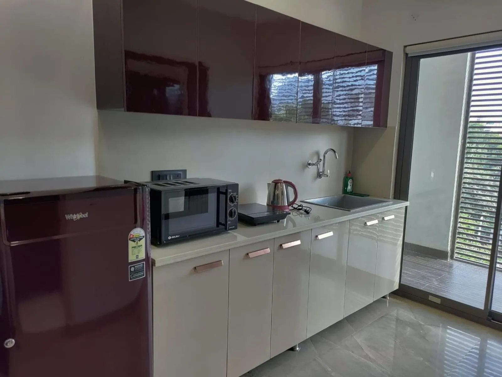 kitchen in Perch Service Apartment DLF Cyber City