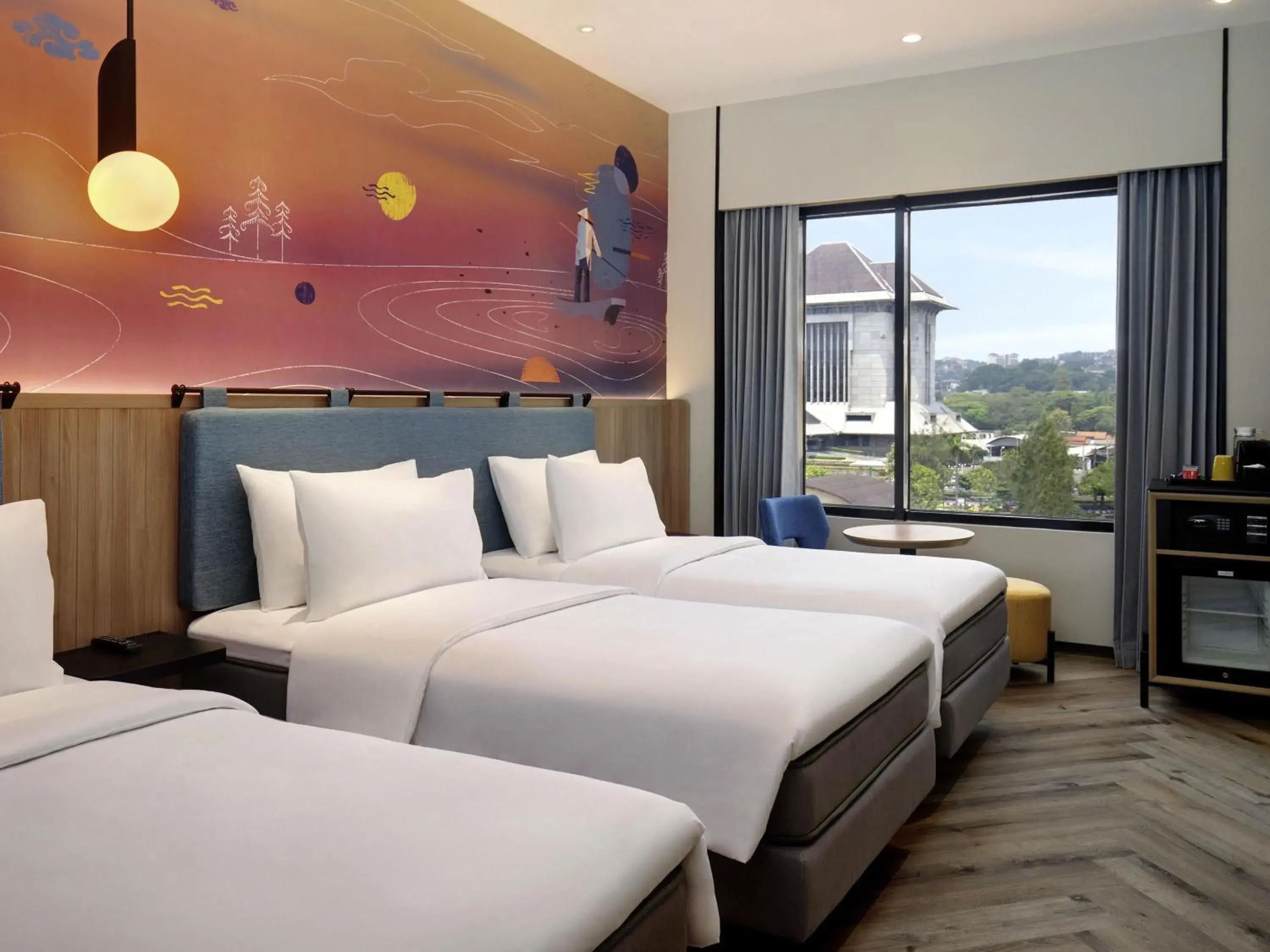 Family Triple Room with City View in ibis Styles Semarang Simpang Lima Family Triple Room with City View in ibis Styles Semarang Simpang Lima
