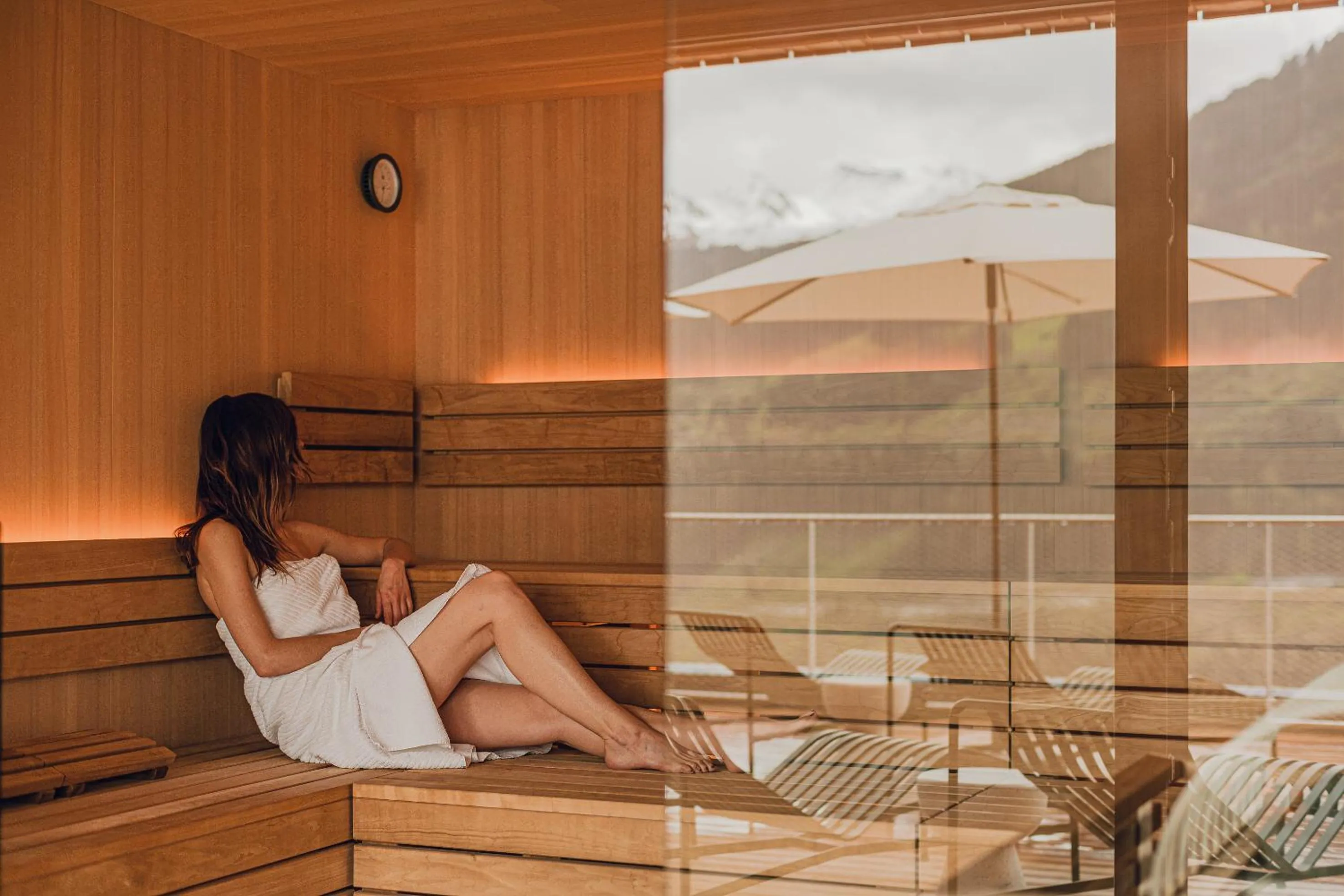 Sauna in The Comodo Bad Gastein, a Member of Design Hotels