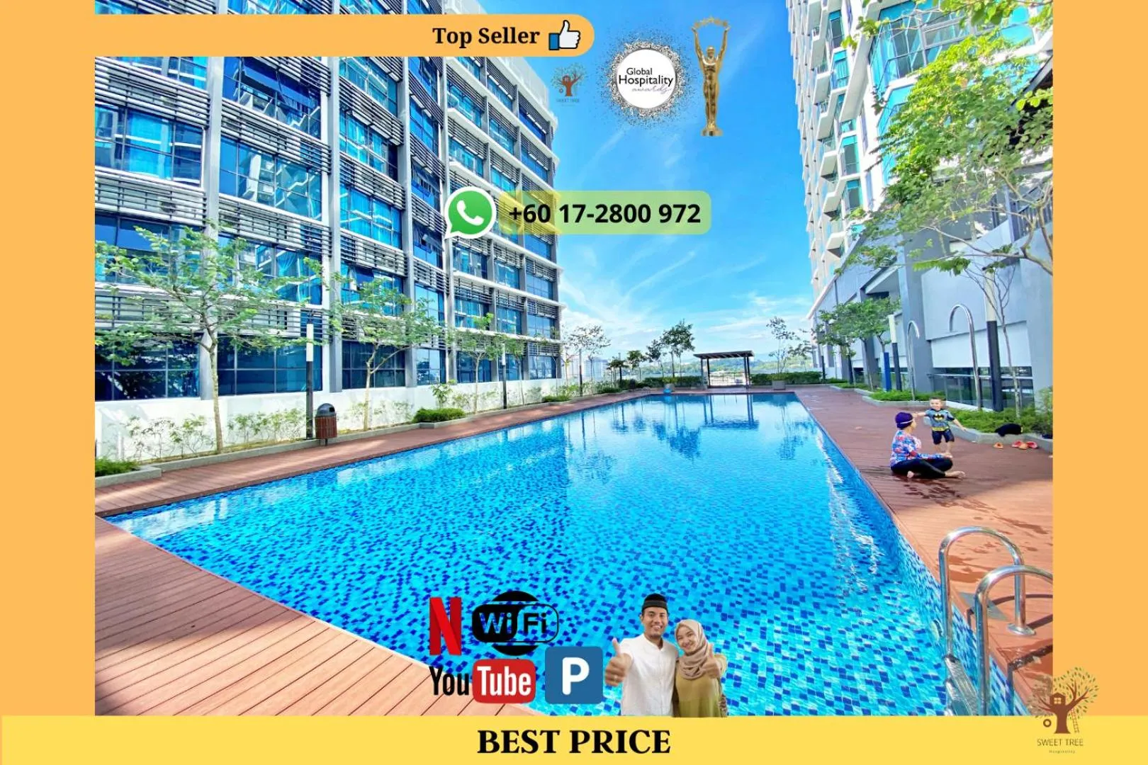 Swimming pool in Sweet Tree Homestay Petaling Jaya