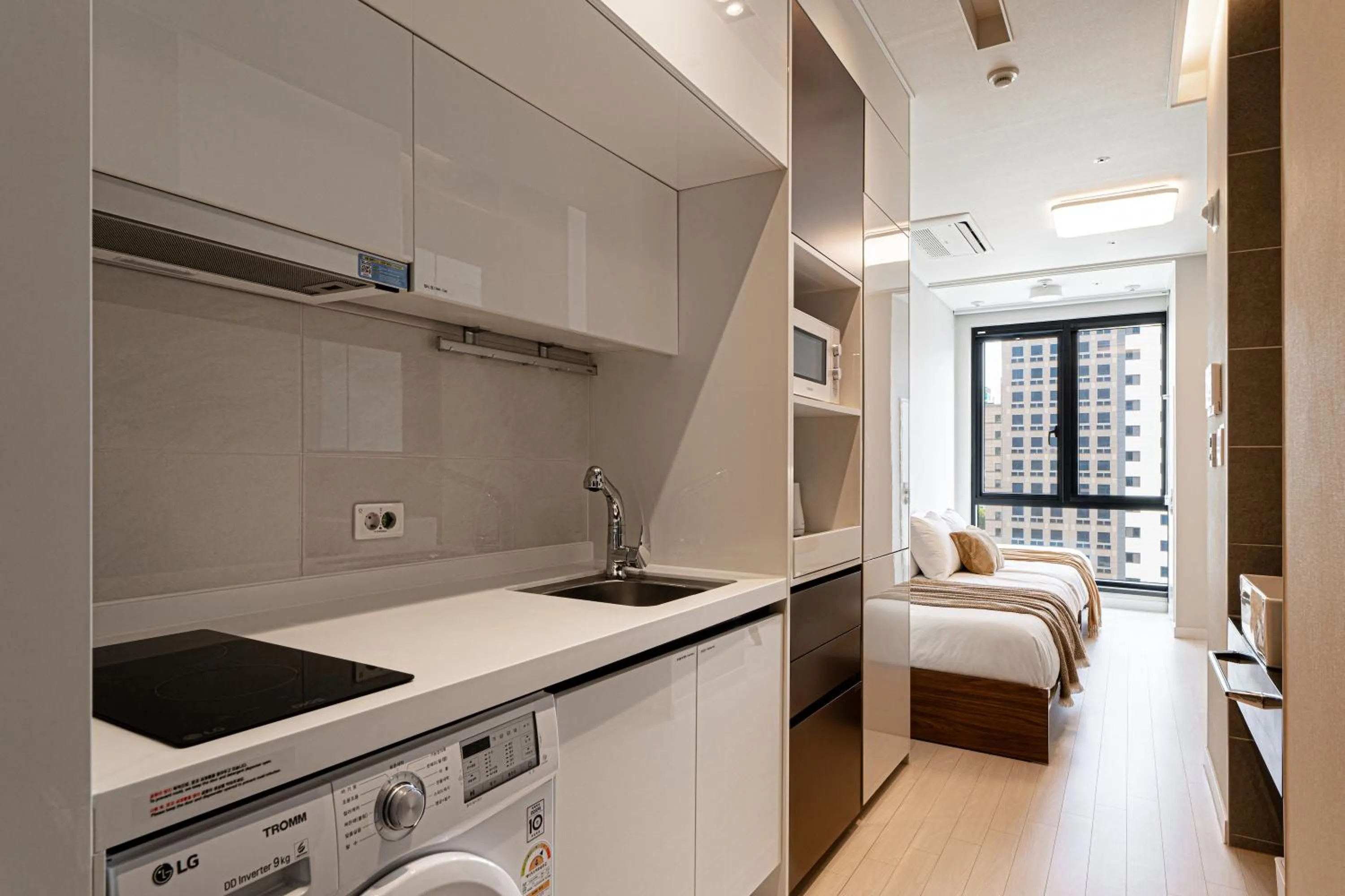 Kitchen or kitchenette, Bed in Urbanstay Seomyeon
