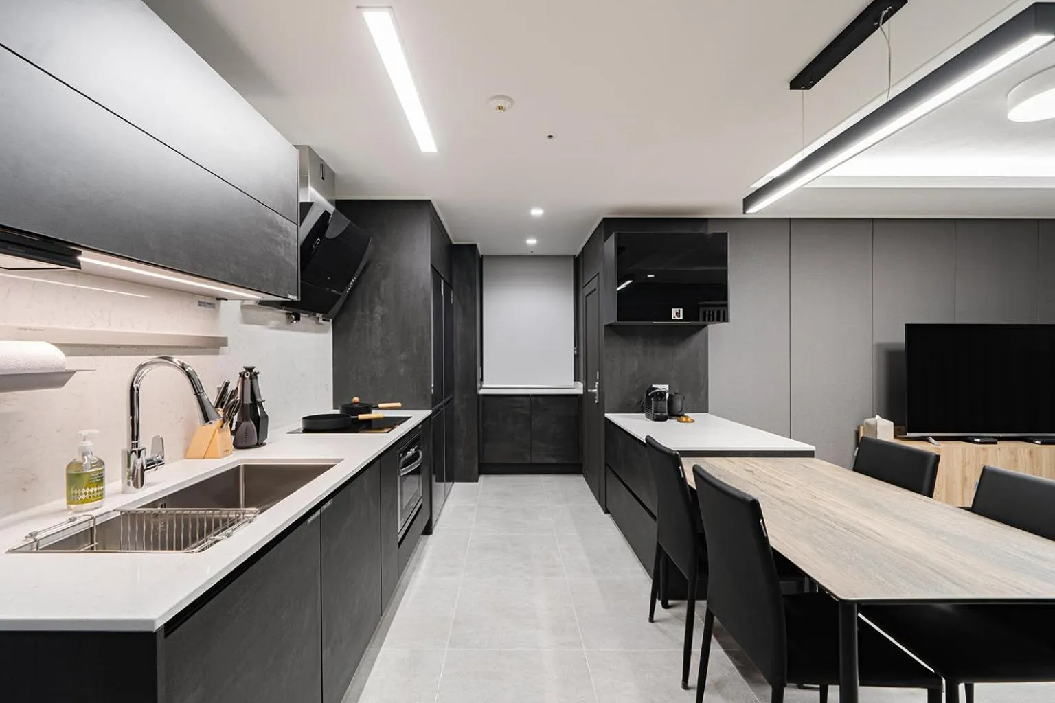 kitchen in Le Collective Busan Gijang