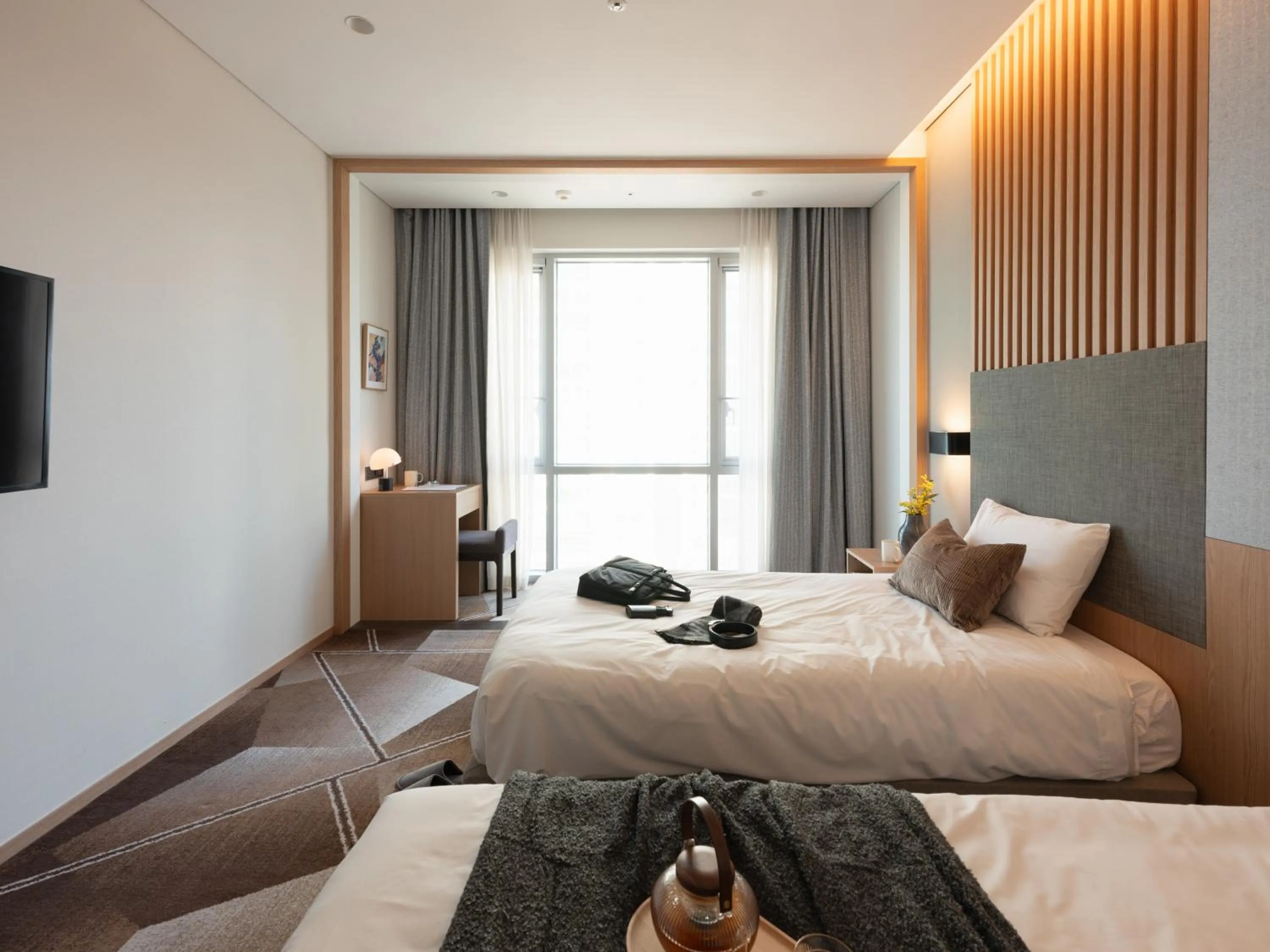 Bed in Urbanstay Residence Dongtan