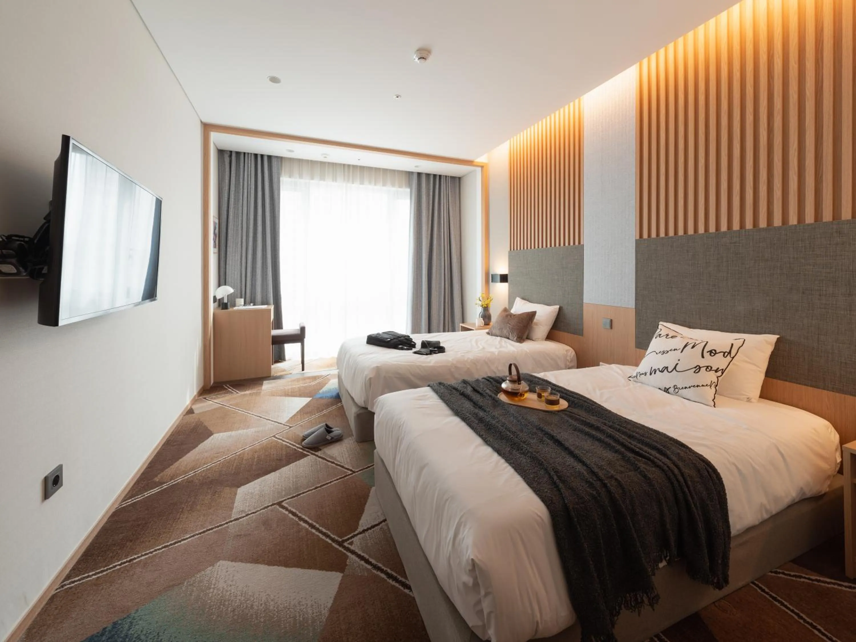 Bed in Urbanstay Residence Dongtan