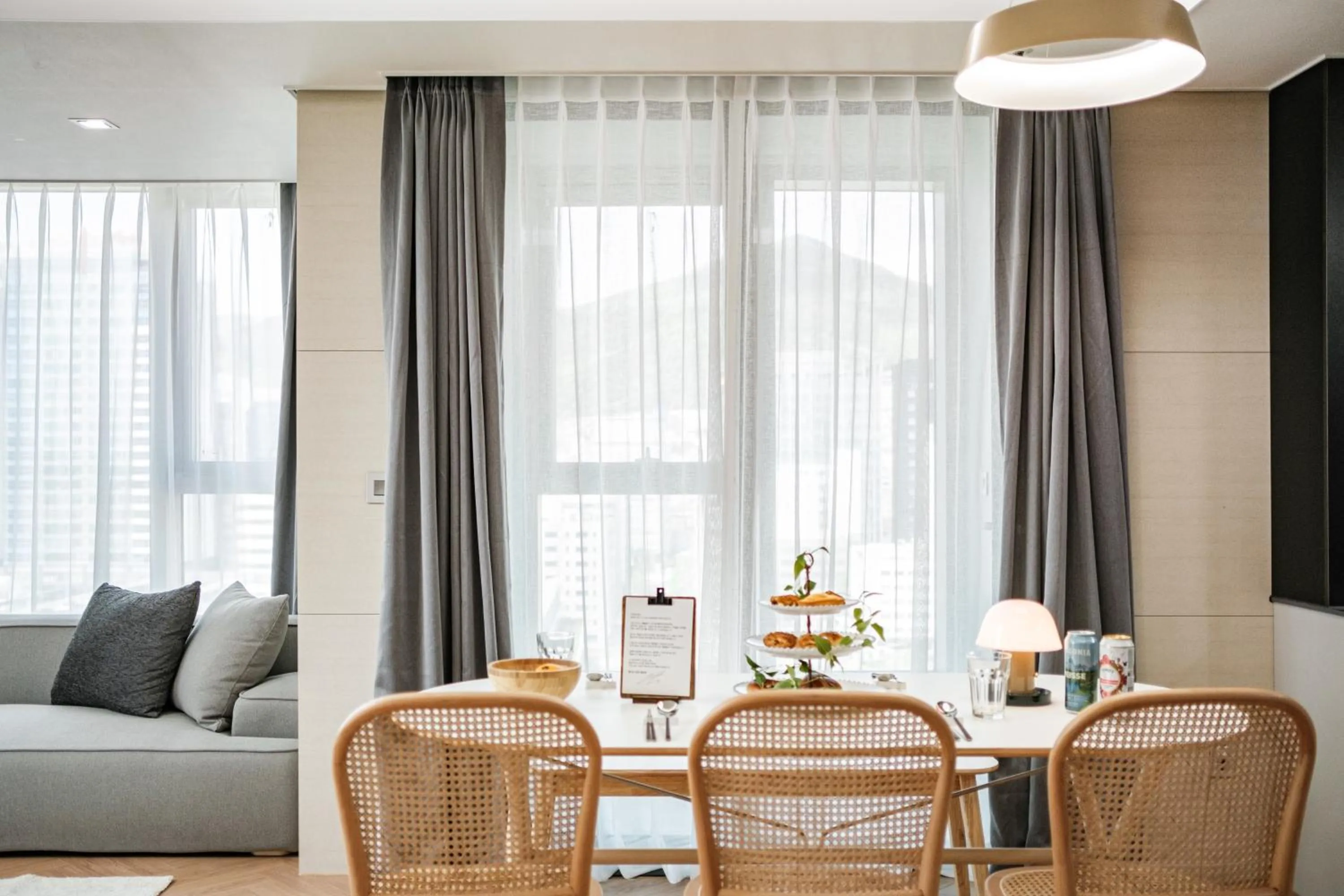 Dining area in Le Collective Busan station