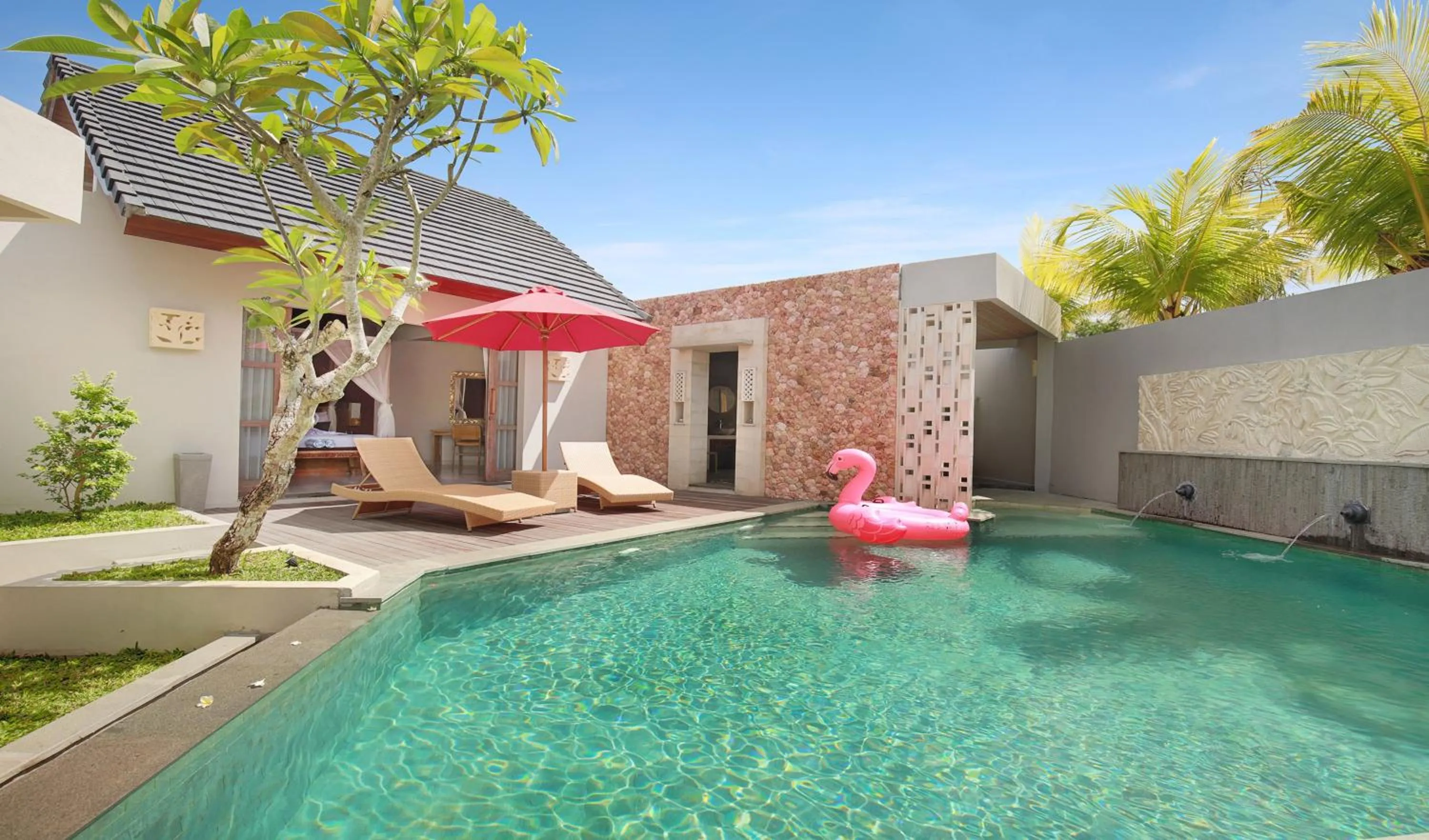 sunbed in Vivara Bali Private Pool Villas & Spa Retreat