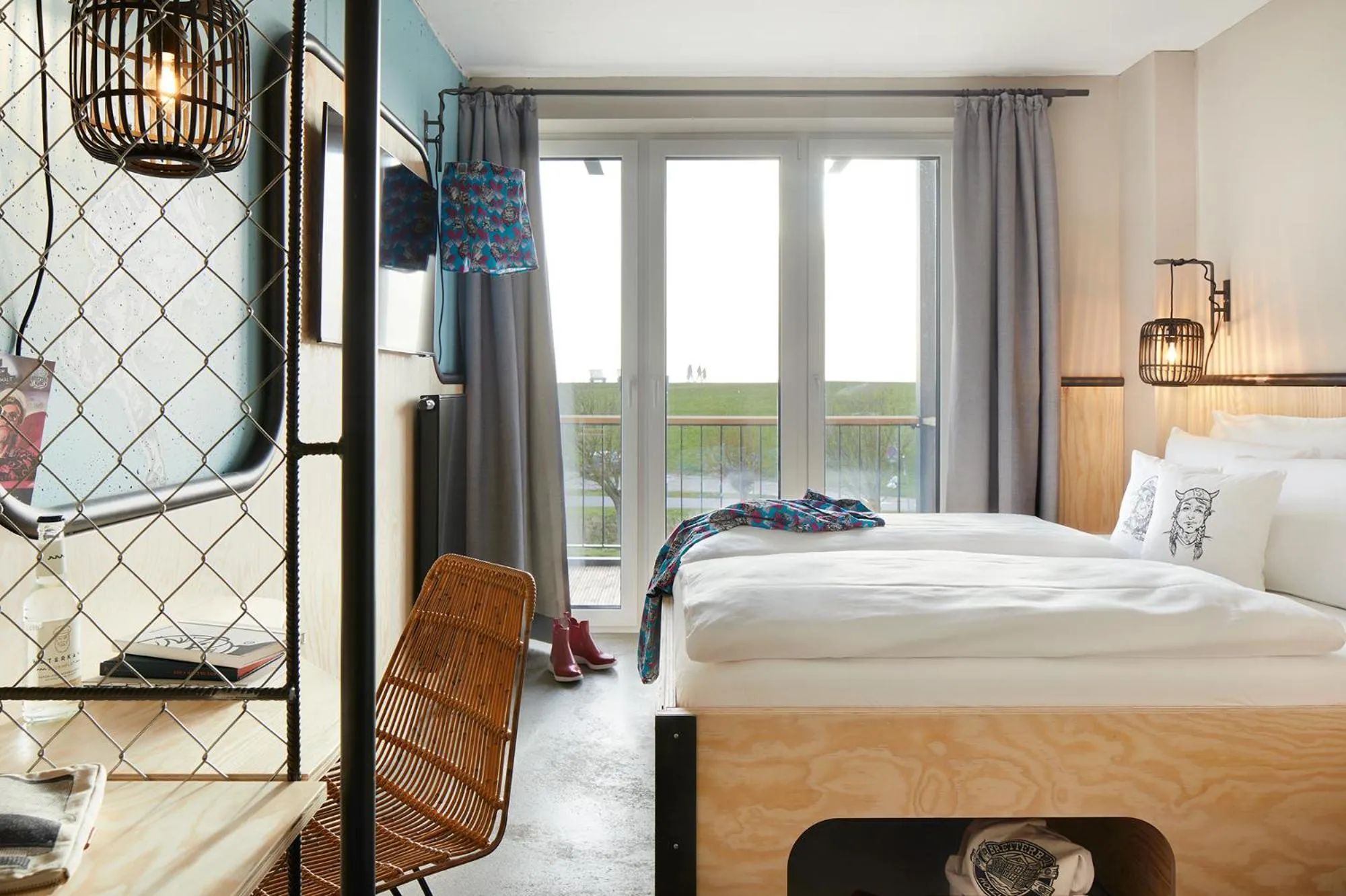 View (from property/room), Bed in Bretterbude Büsum