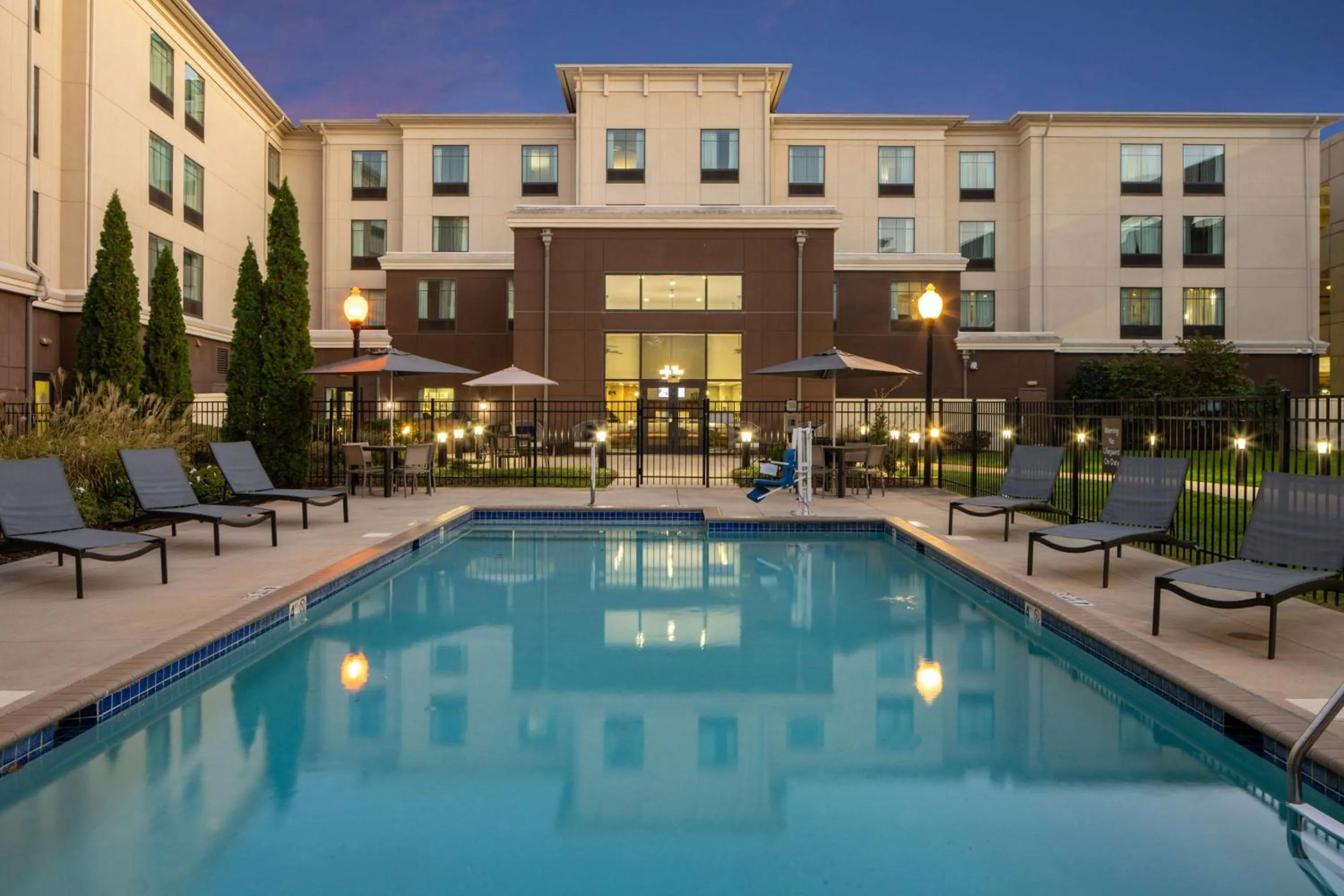 Pool view in Homewood Suites by Hilton Huntsville-Downtown