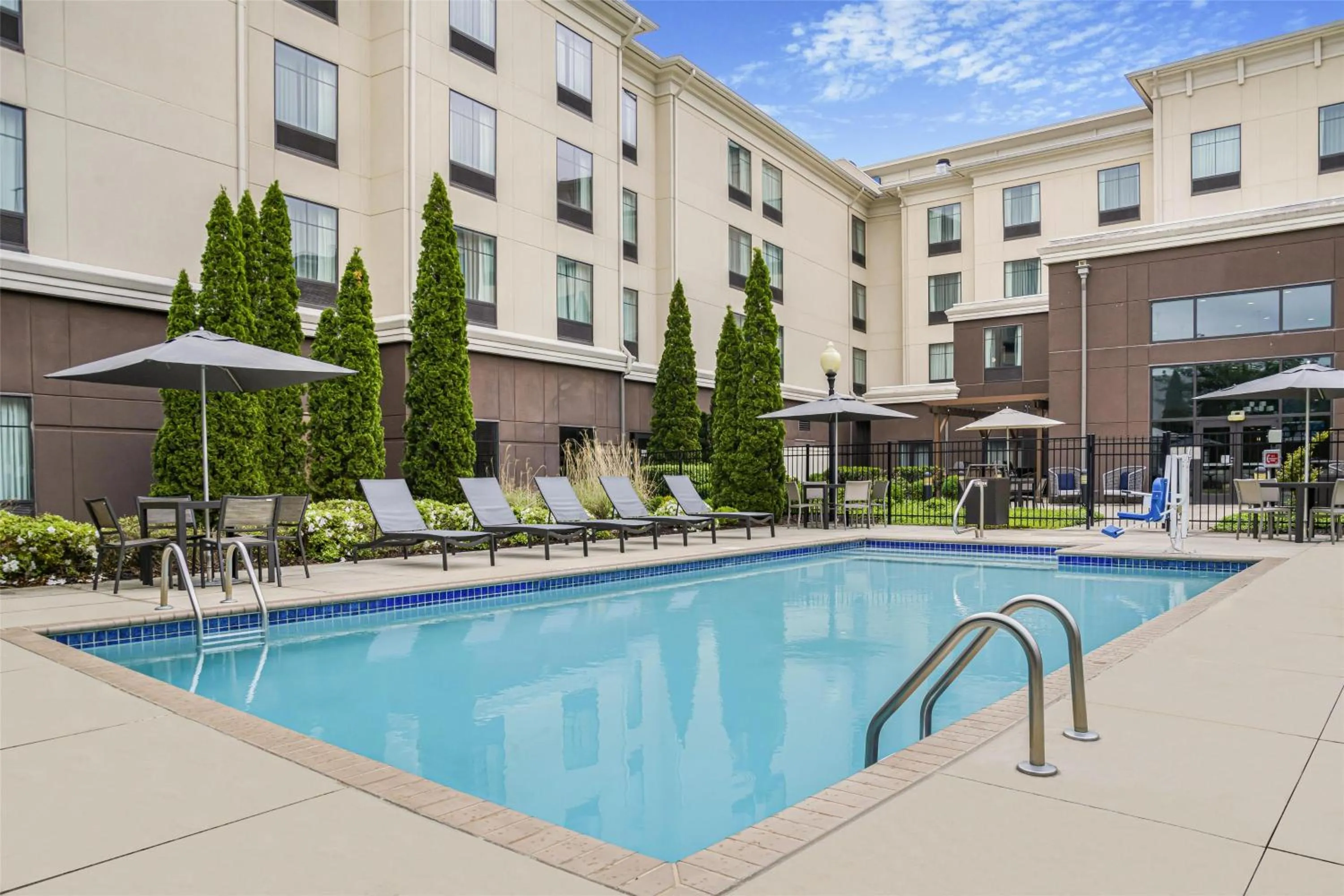 Pool view in Homewood Suites by Hilton Huntsville-Downtown