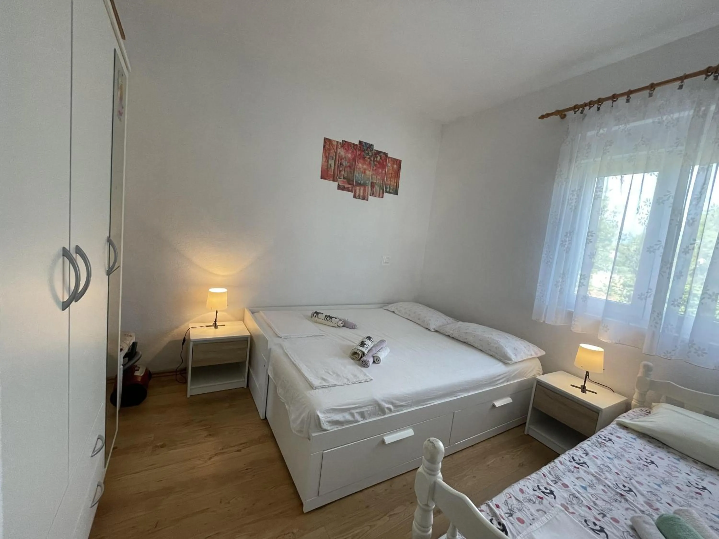 Bed in Kuca za odmor u Kastelima s pogledom na more