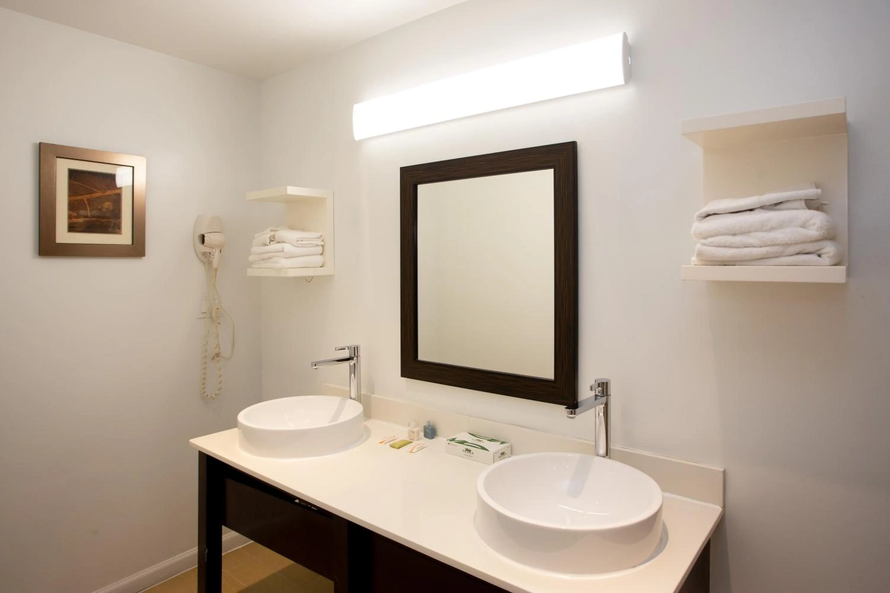 Bathroom in Super 8 by Wyndham Virginia Beach Oceanfront