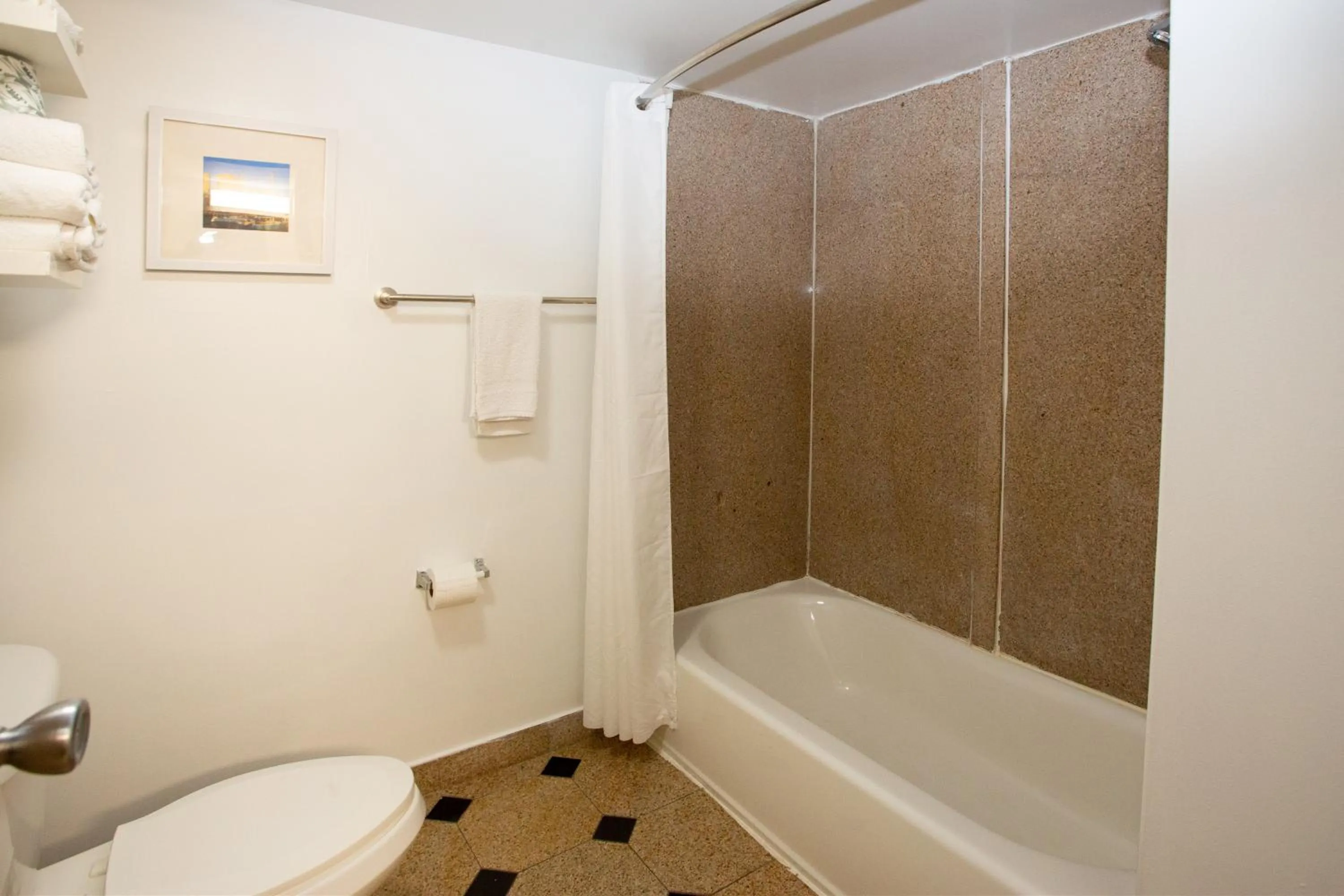 Bathroom in Super 8 by Wyndham Virginia Beach Oceanfront