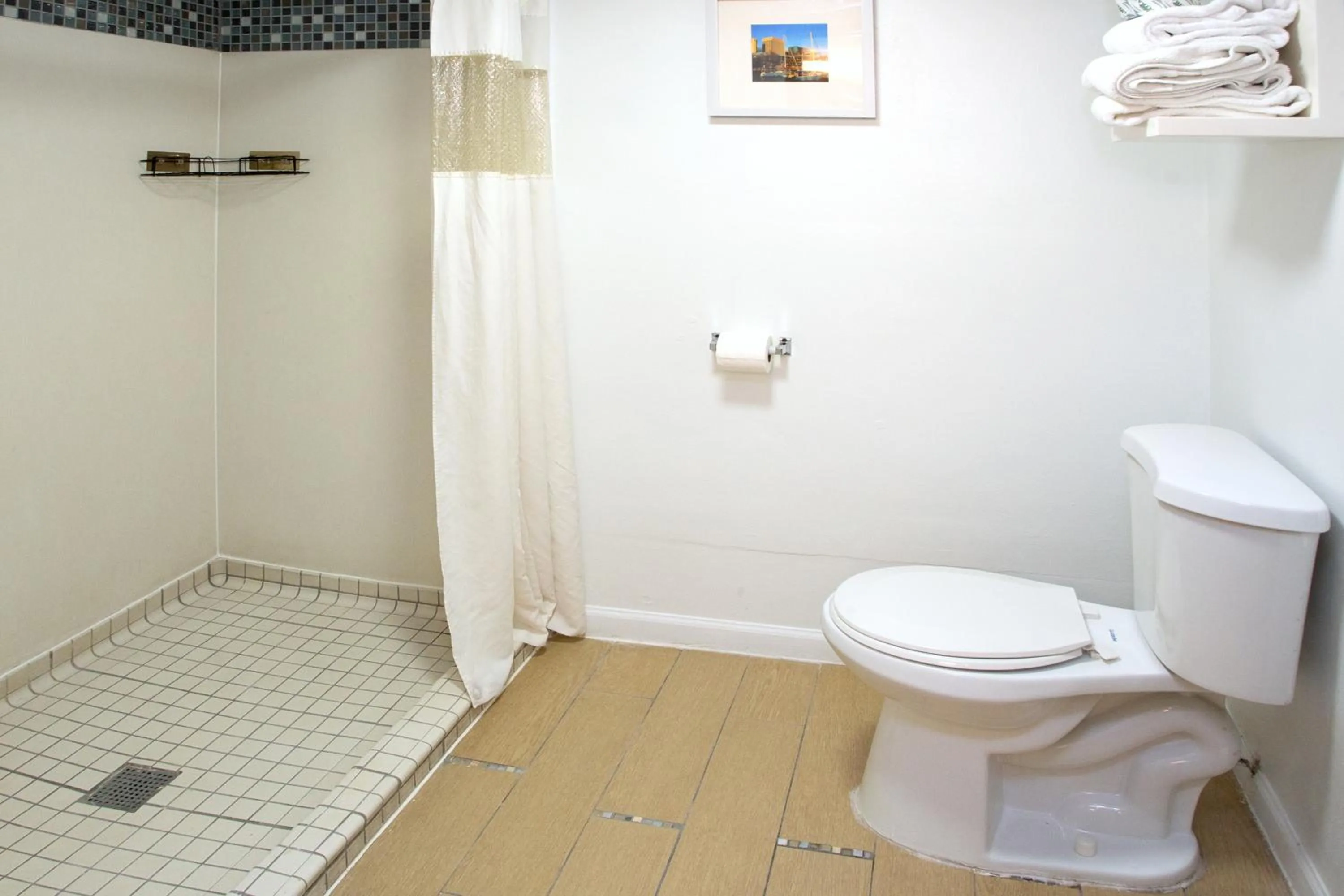 Bathroom in Super 8 by Wyndham Virginia Beach Oceanfront