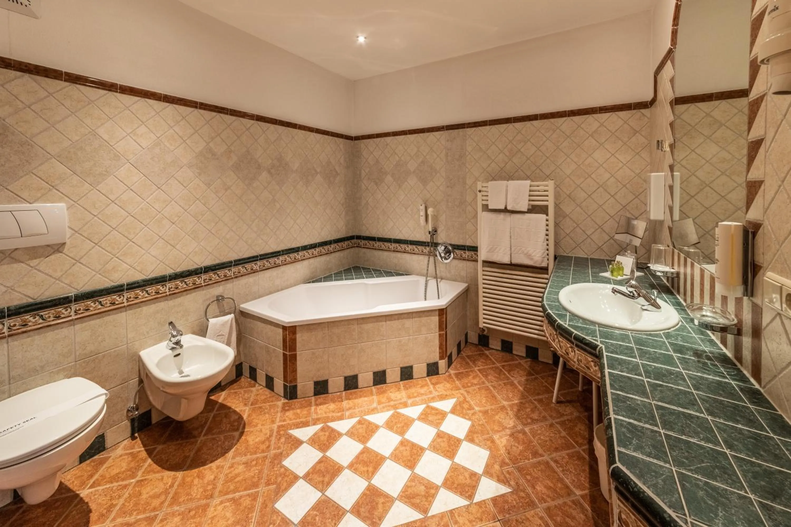 Bathroom in Romantik Hotel Santer