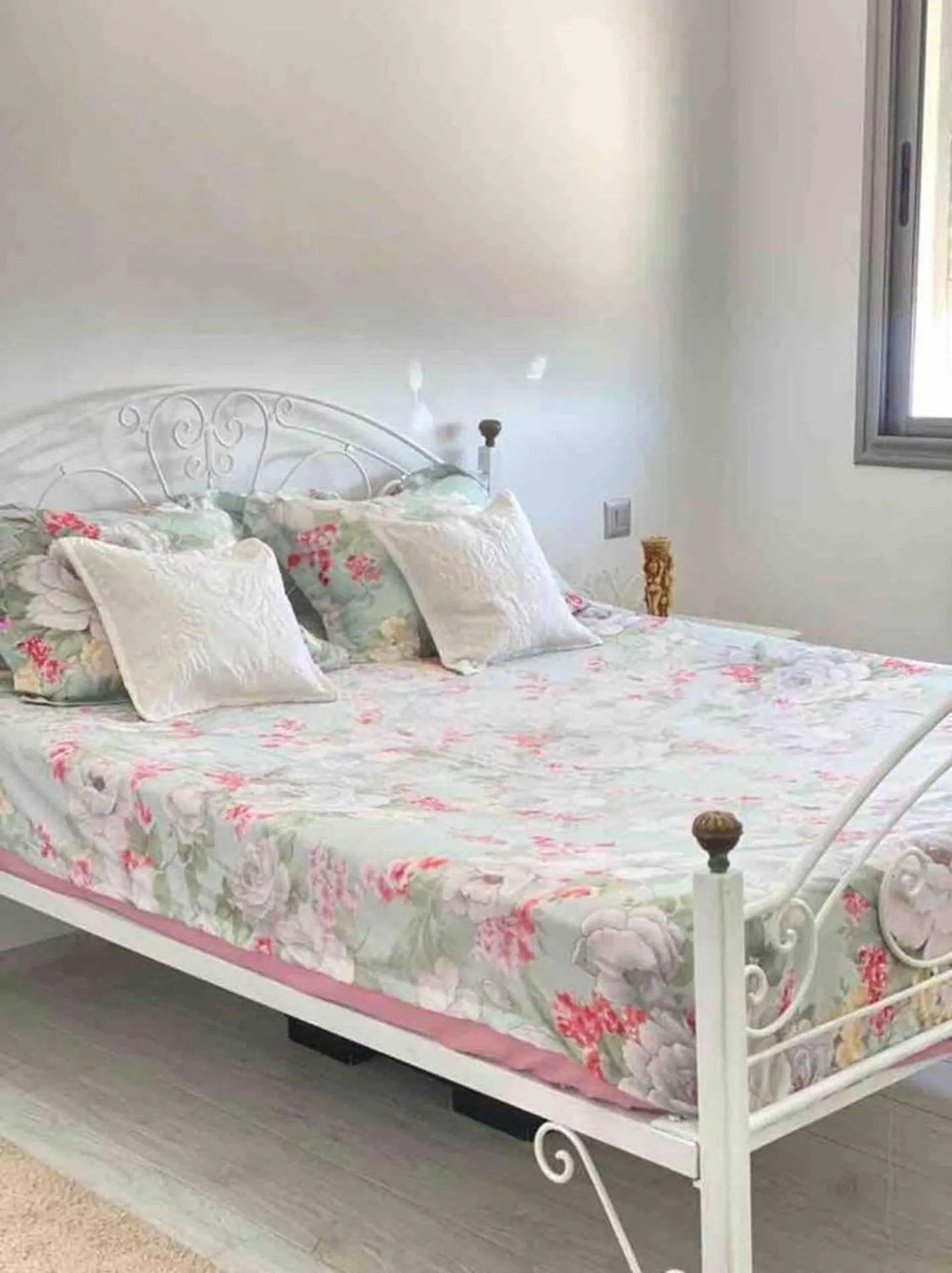 furniture, Bed in Charming 1-Bed Apartment in Tunis close to centre