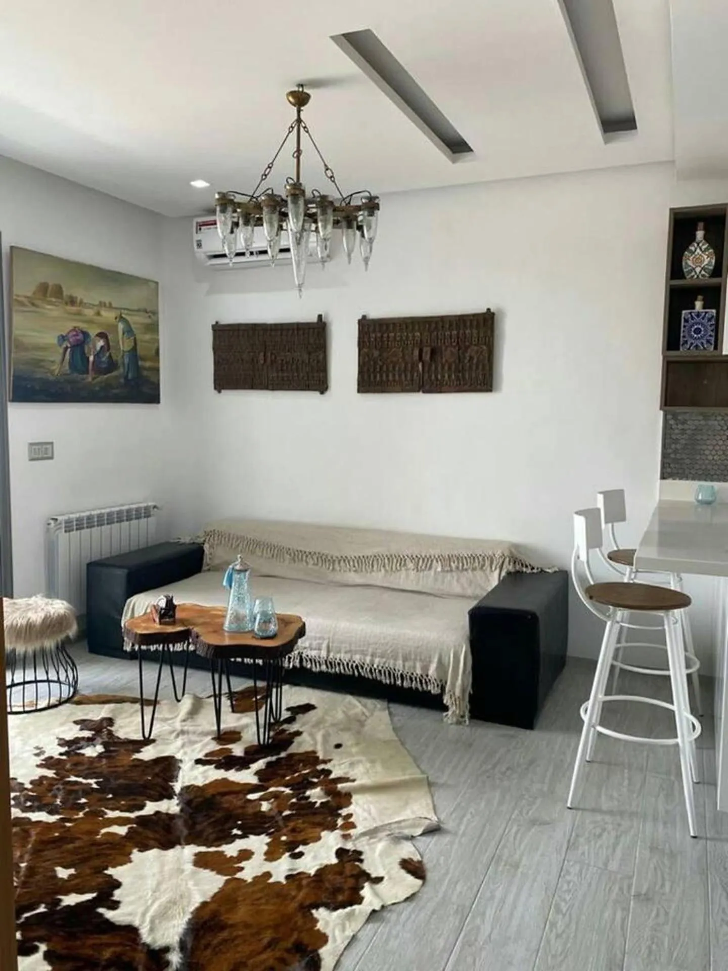 furniture in Charming 1-Bed Apartment in Tunis close to centre