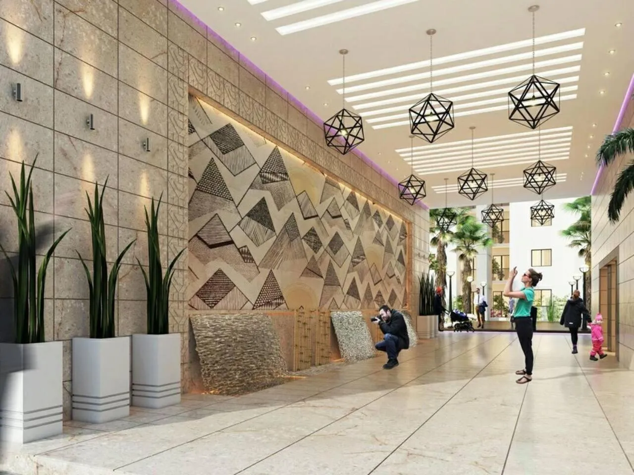 Lobby or reception in Charming 1-Bed Apartment in Tunis close to centre