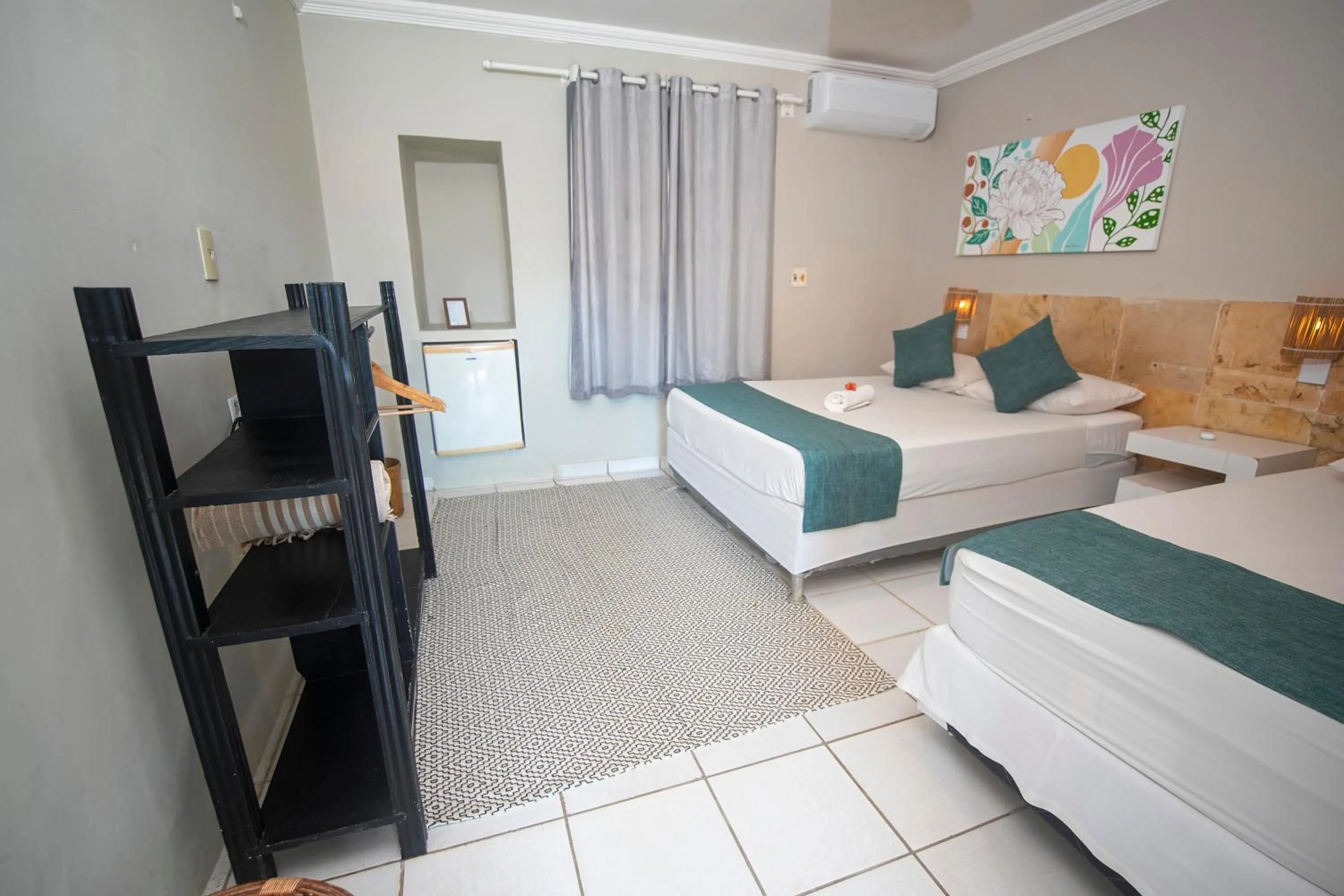 Bed in Pousada Hippopotamus Jeri