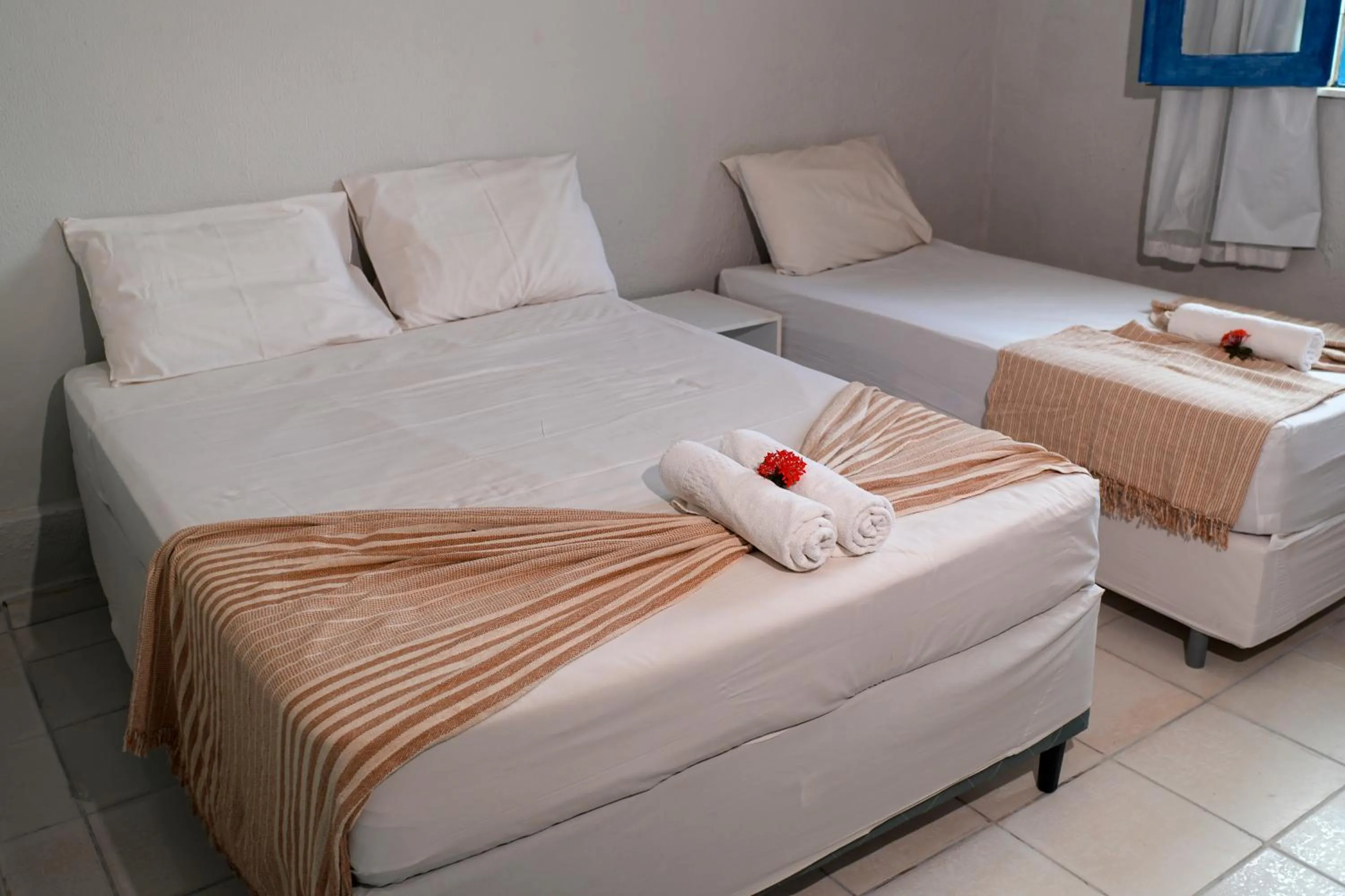 Bed in Pousada Hippopotamus Jeri