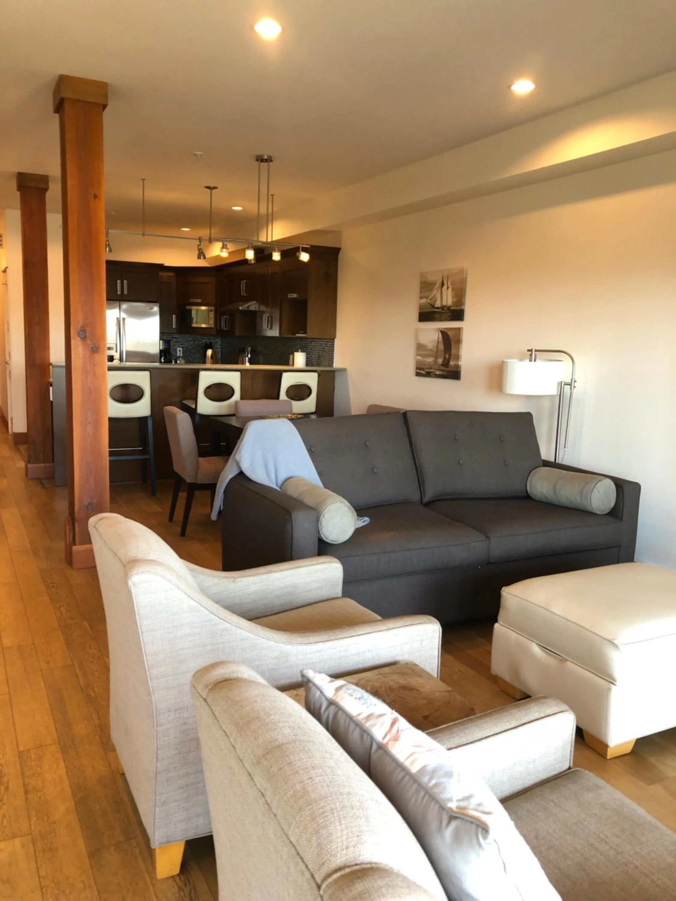 Living room in Mariner's Loft - Salt Spring Island