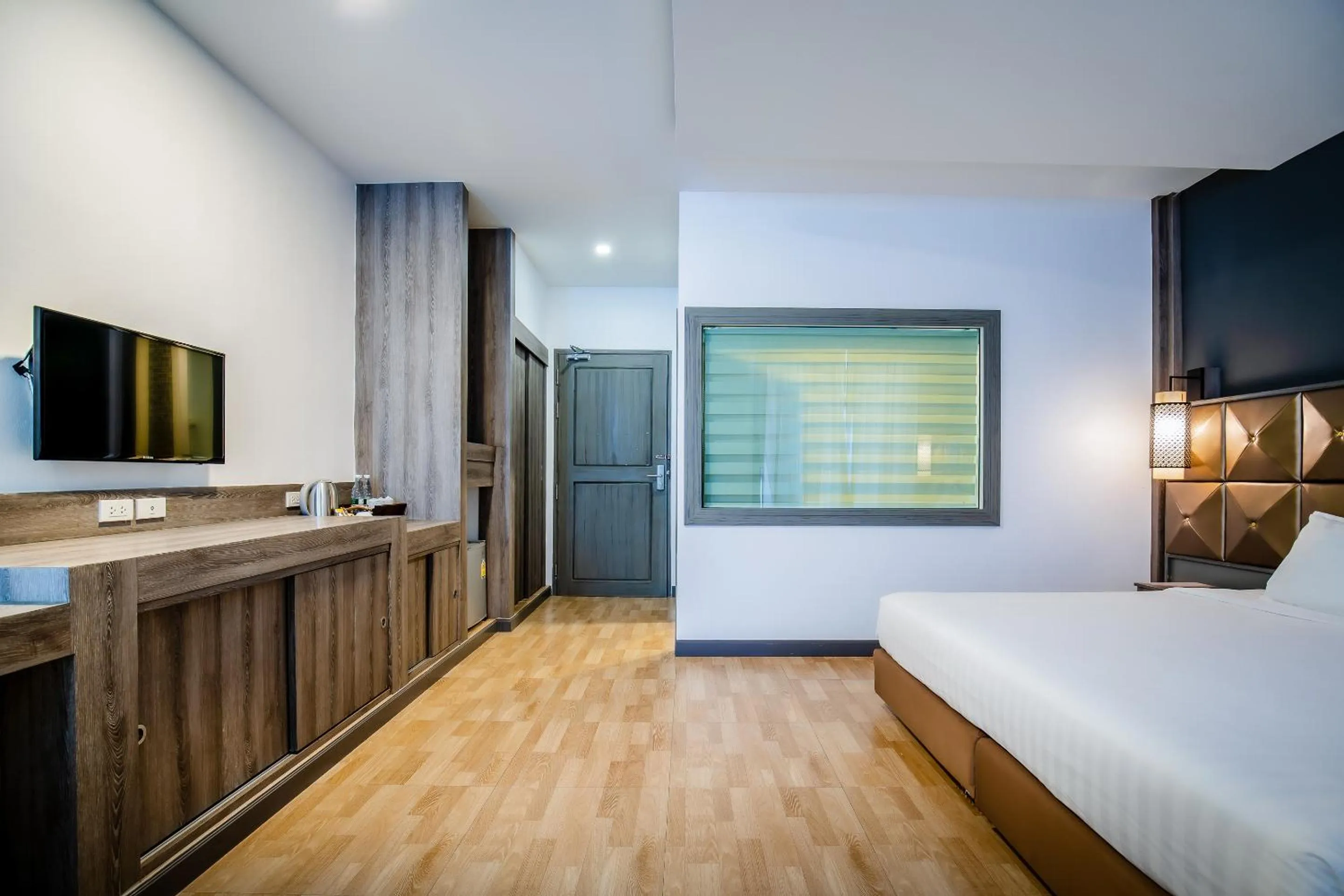 Communal lounge/ TV room, Bed in Add Plus Hotel & SPA