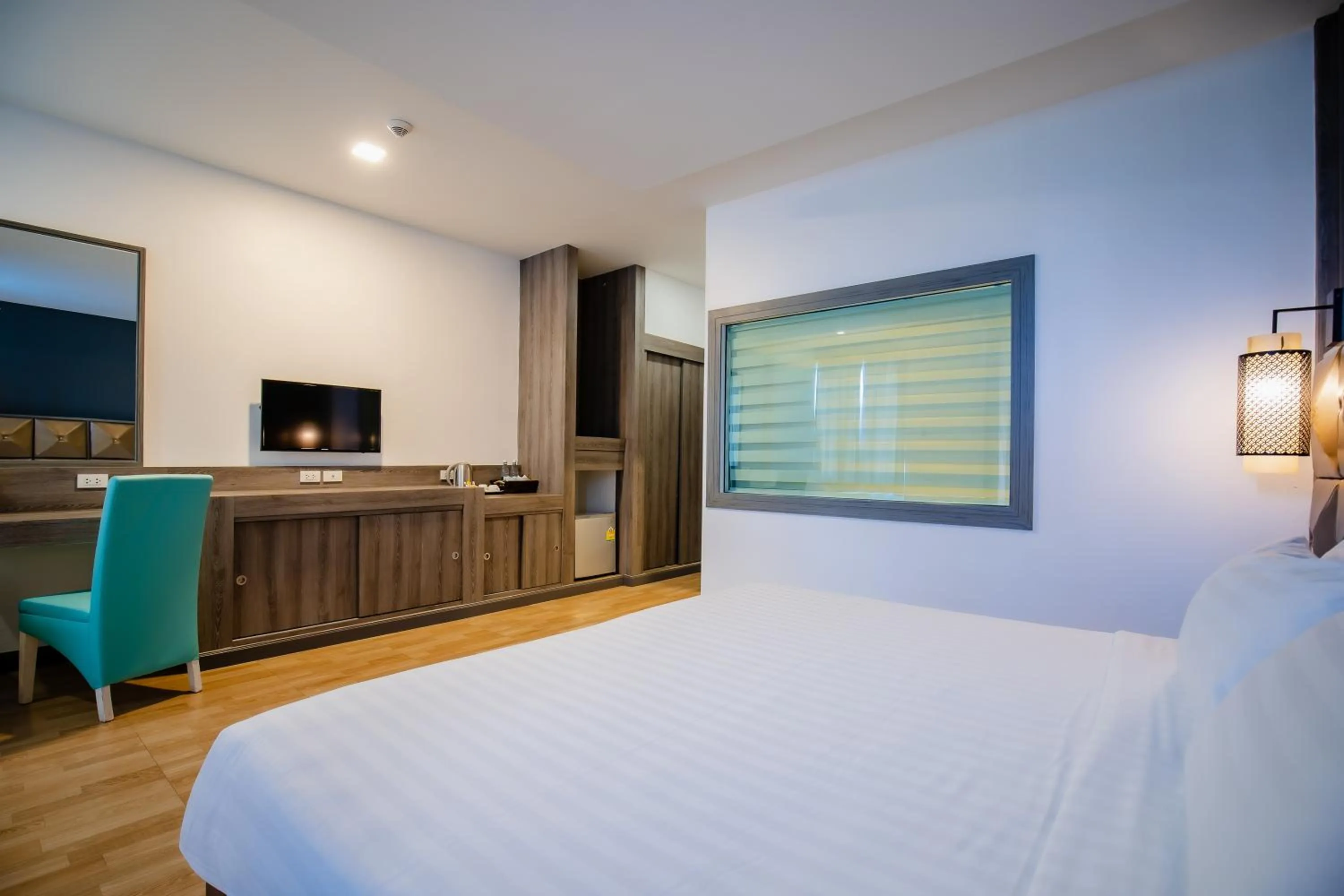 Communal lounge/ TV room, Bed in Add Plus Hotel & SPA