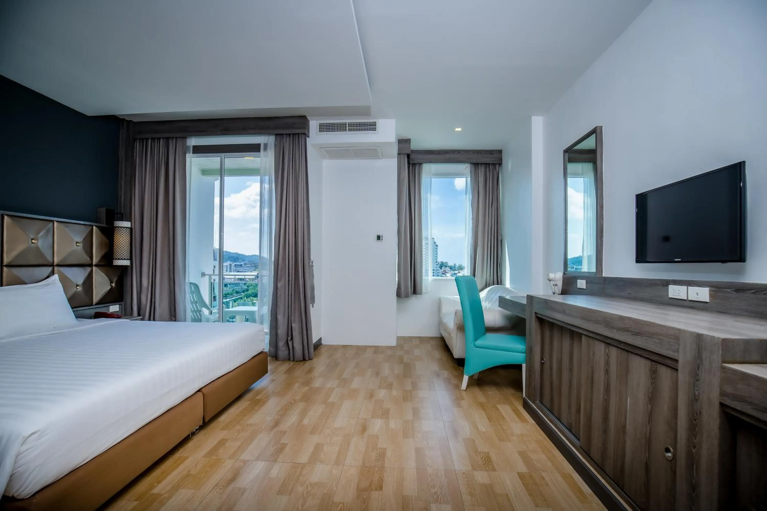 Communal lounge/ TV room, Bed in Add Plus Hotel & SPA