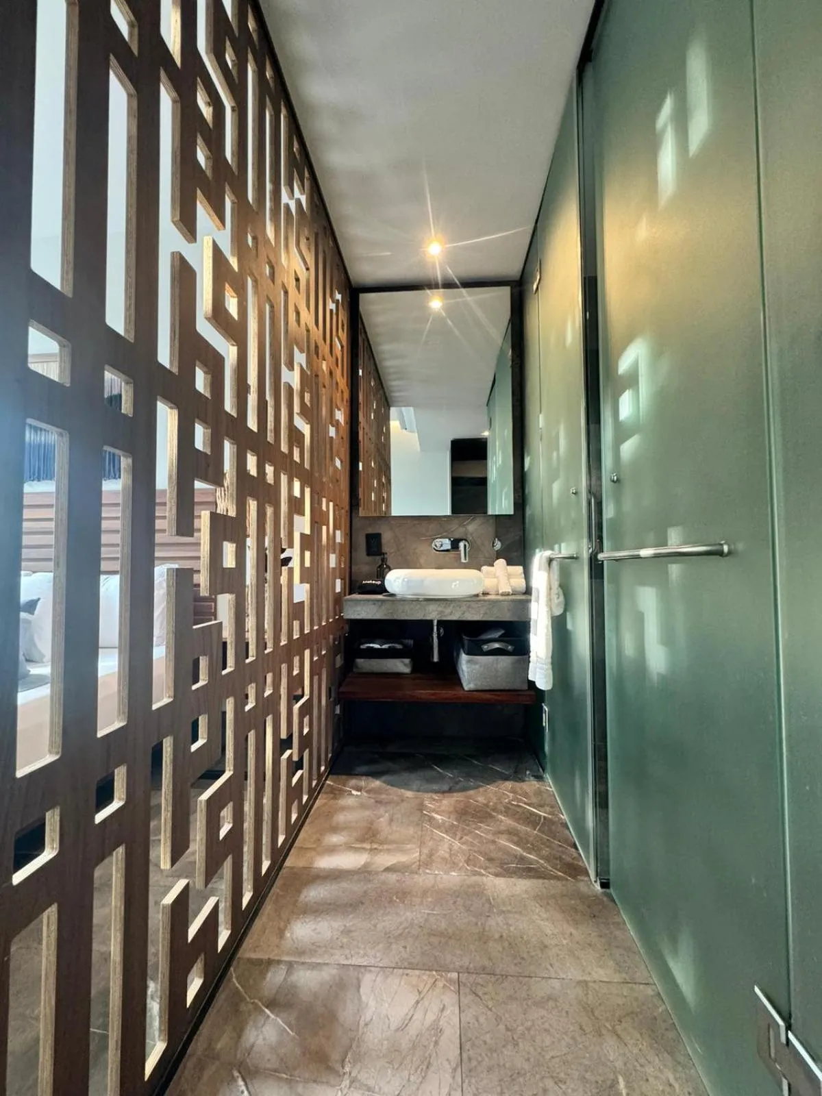 Bed in IIK Tulum by Groovy Stays- A Hip Condo-Hotel with WIFI, Rooftop, Pool, Sleeps 6