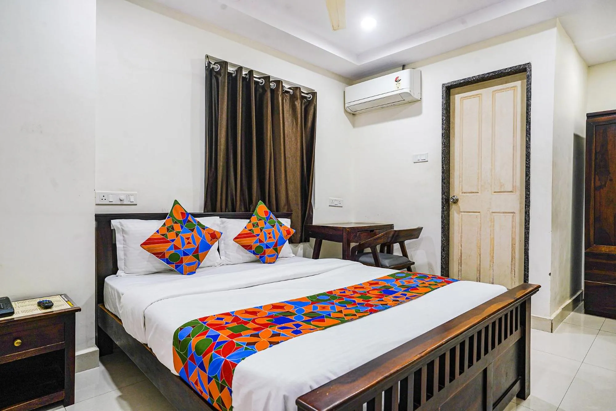 Bed in FabHotel Hamsa The Right Choice - Nr Lanco Hills, Manikonda