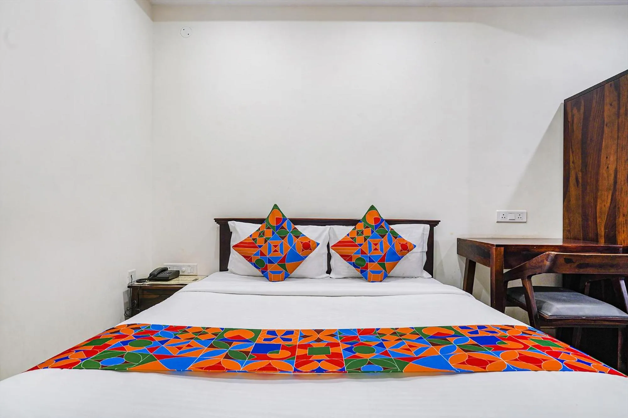 Bed in FabHotel Hamsa The Right Choice - Nr Lanco Hills, Manikonda