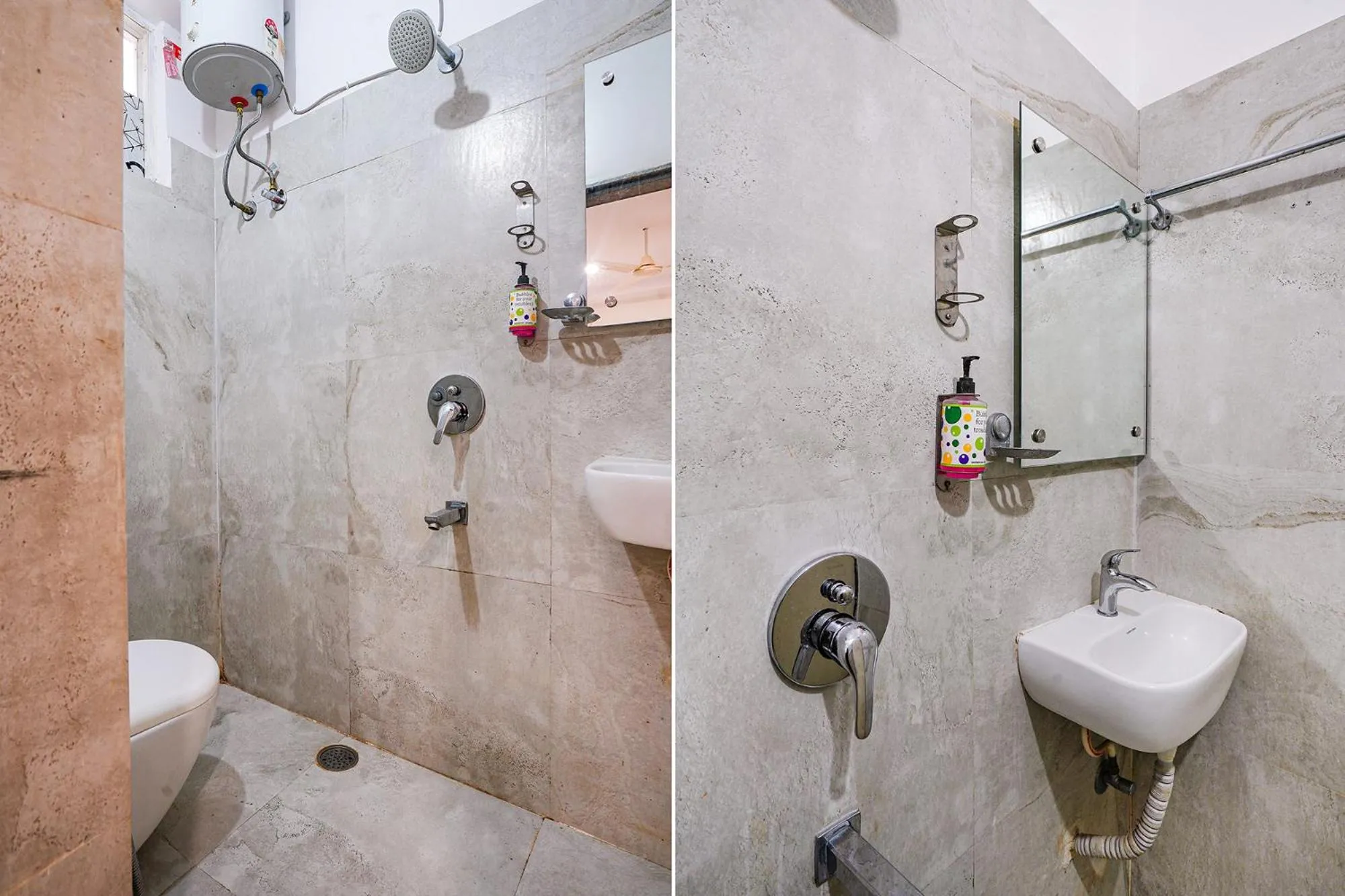 Bathroom in FabHotel Hamsa The Right Choice - Nr Lanco Hills, Manikonda
