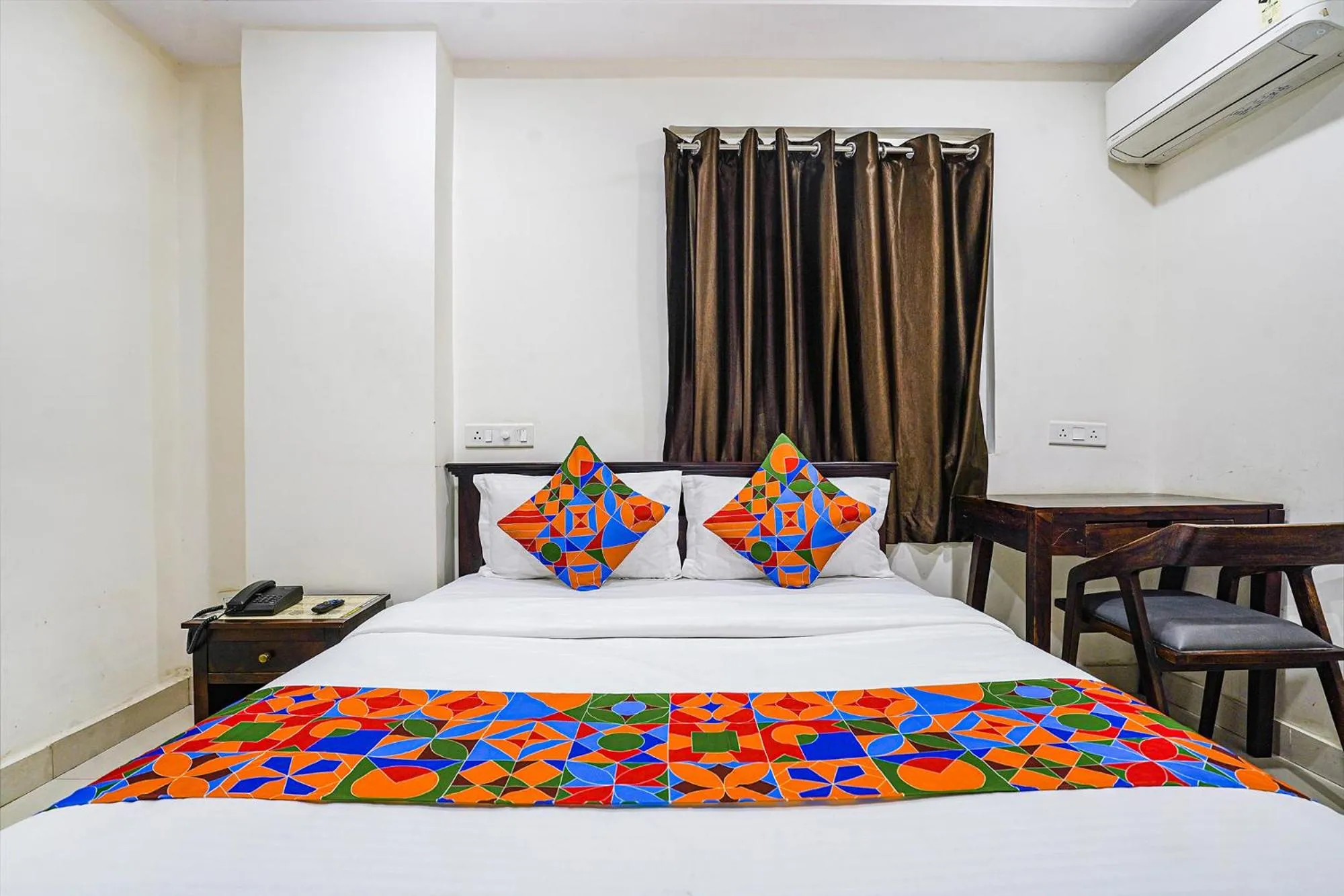 Bed in FabHotel Hamsa The Right Choice - Nr Lanco Hills, Manikonda