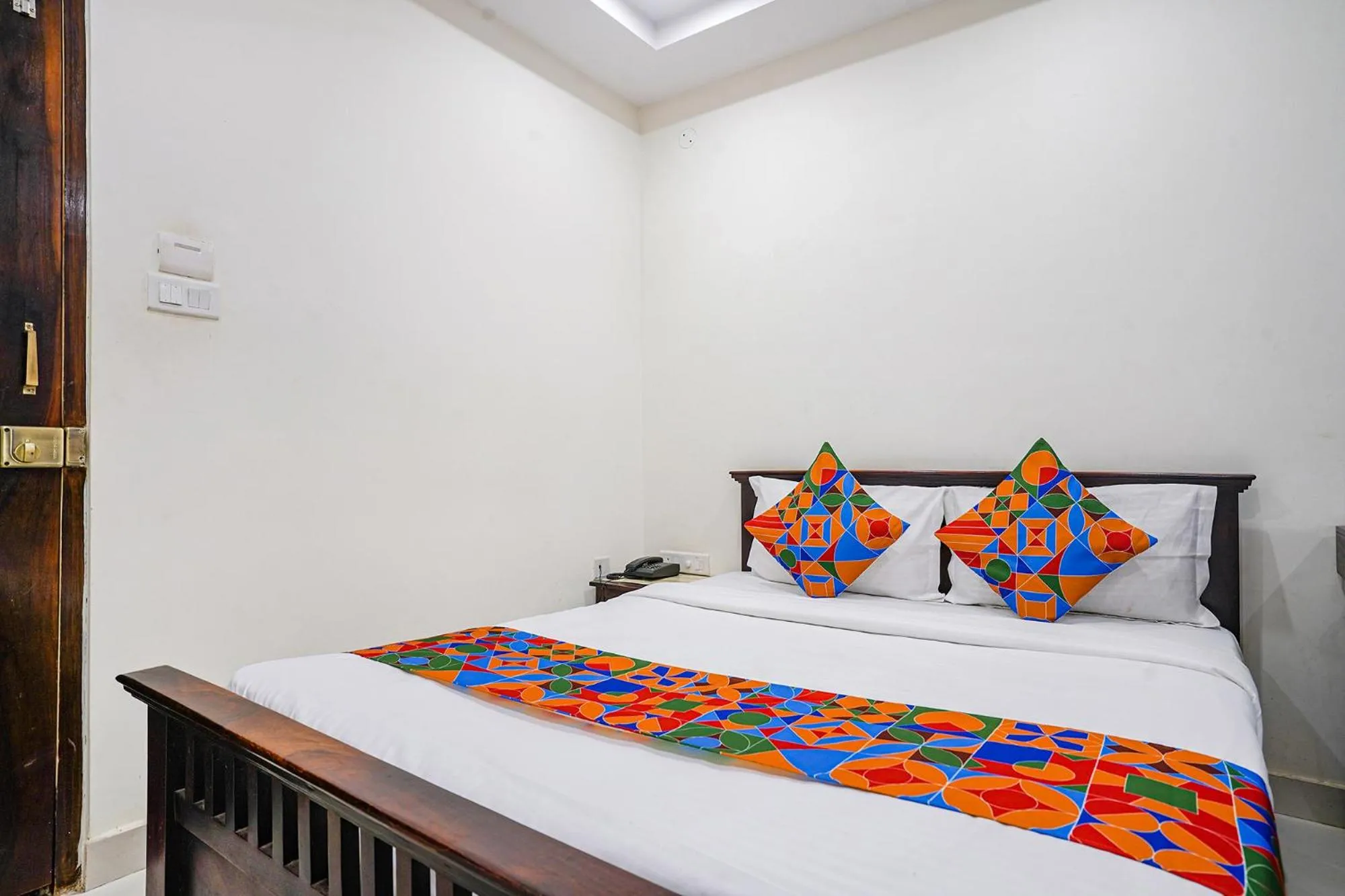 Bed in FabHotel Hamsa The Right Choice - Nr Lanco Hills, Manikonda