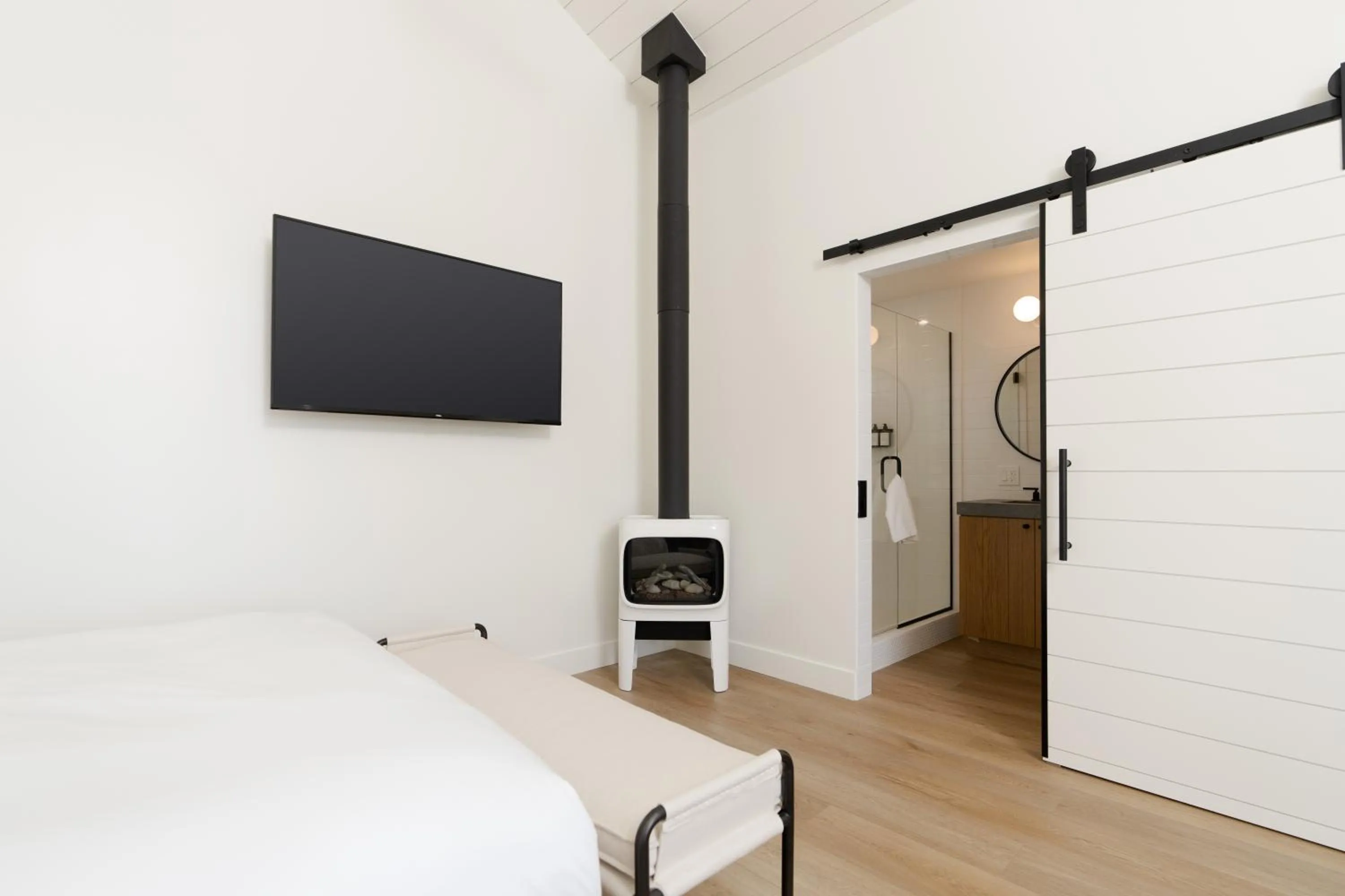 Bed in The Pacific Motel