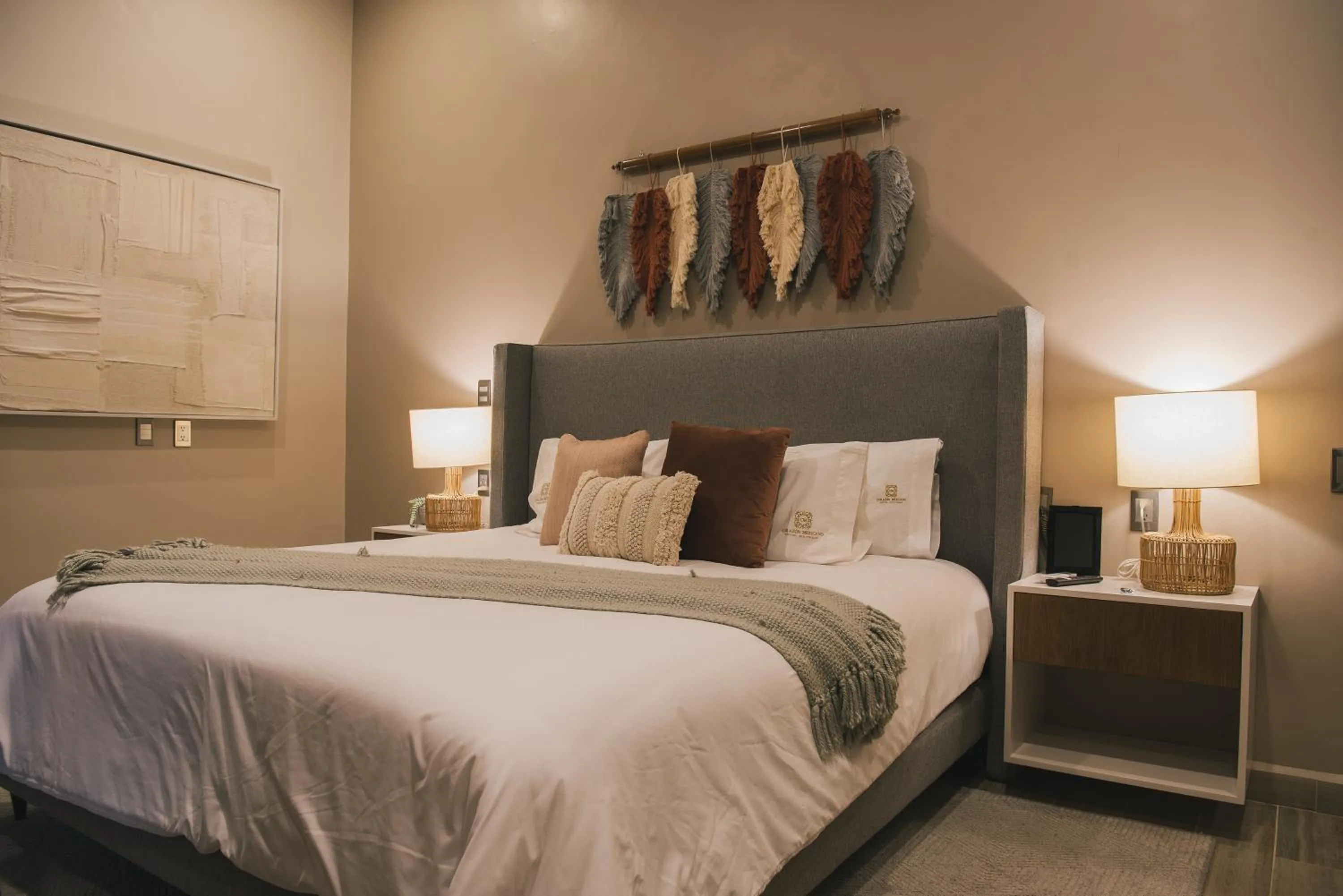 Bed in Hotel Boutique Corazón Mexicano