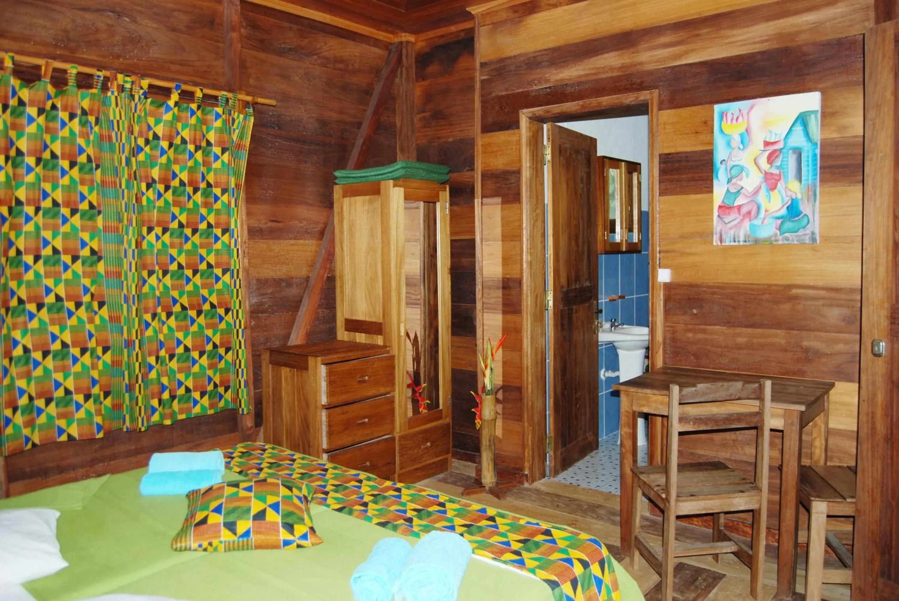 Bed in Hotel Praia Inhame Ecolodge