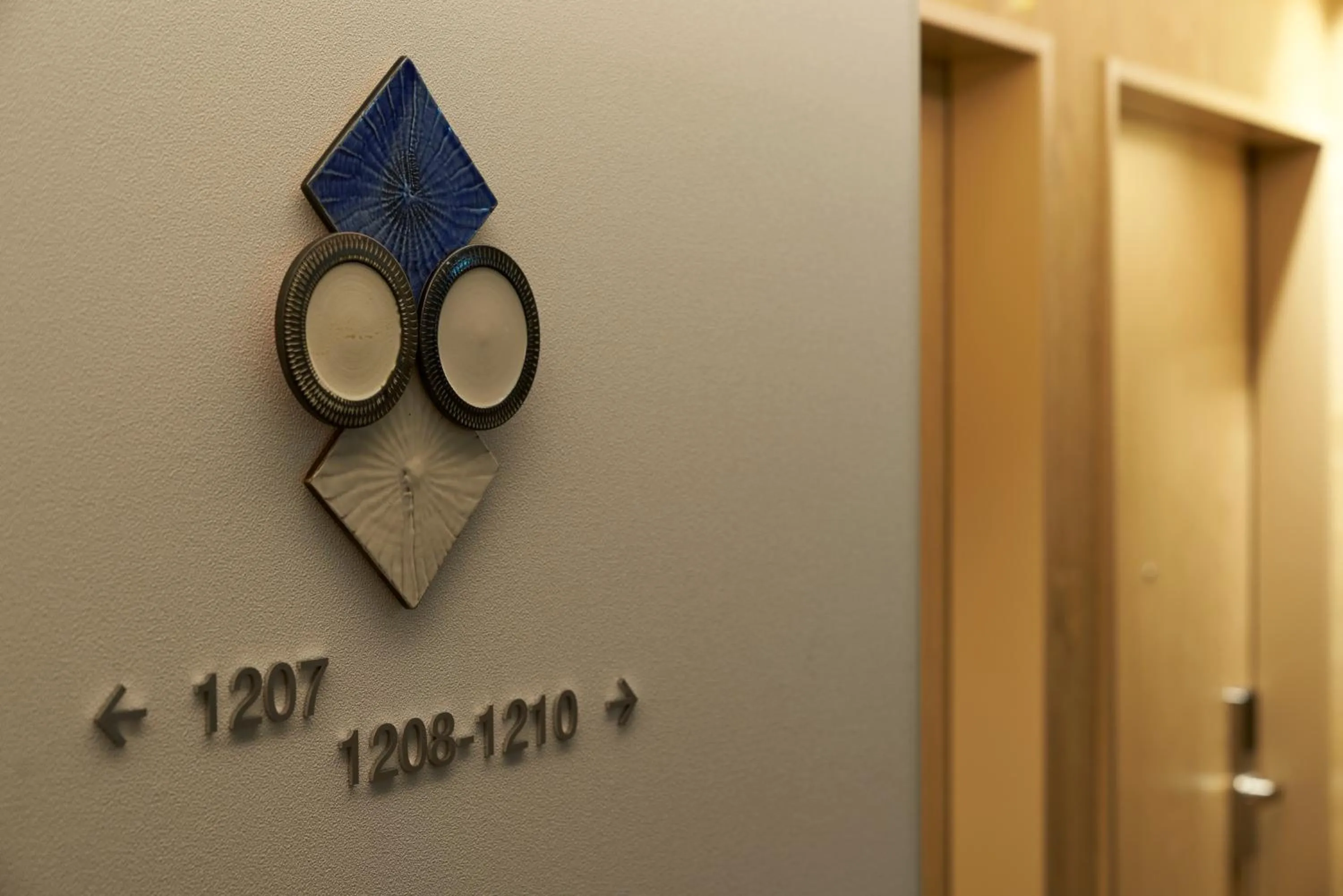 Decorative detail in CROSS Life Hakata Yanagibashi