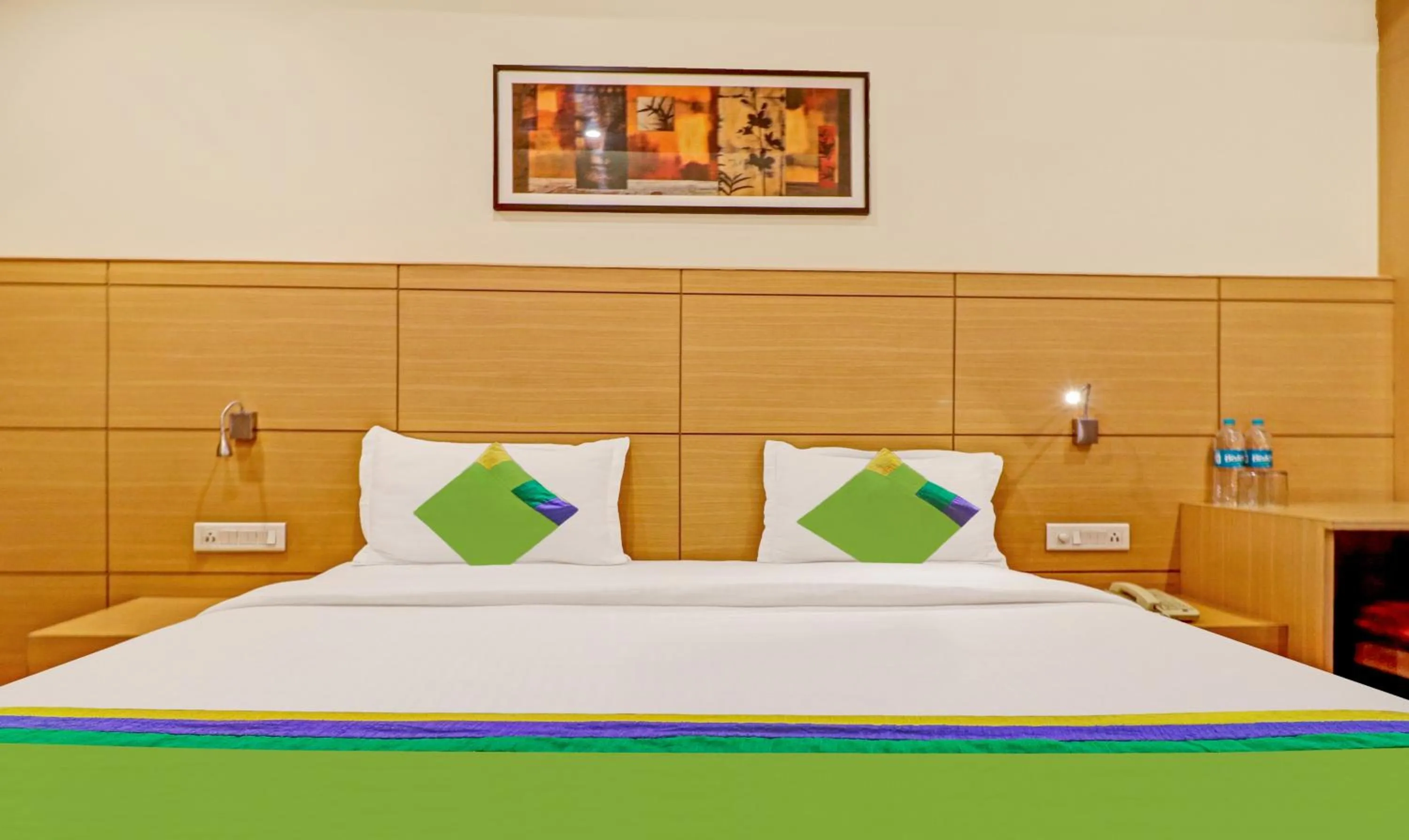 Bedroom, Bed in Treebo Galaxy Rooms