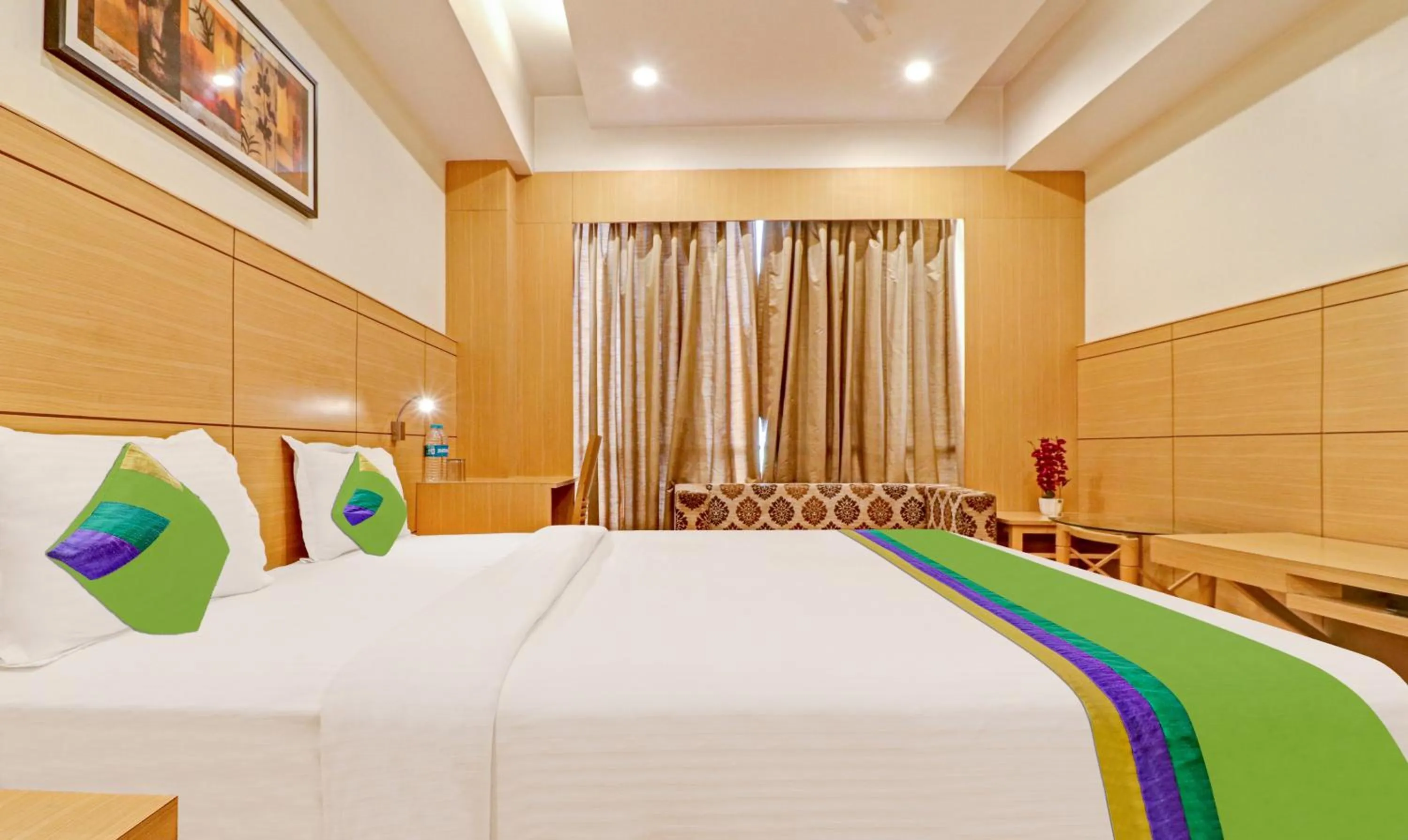 Bedroom, Bed in Treebo Galaxy Rooms