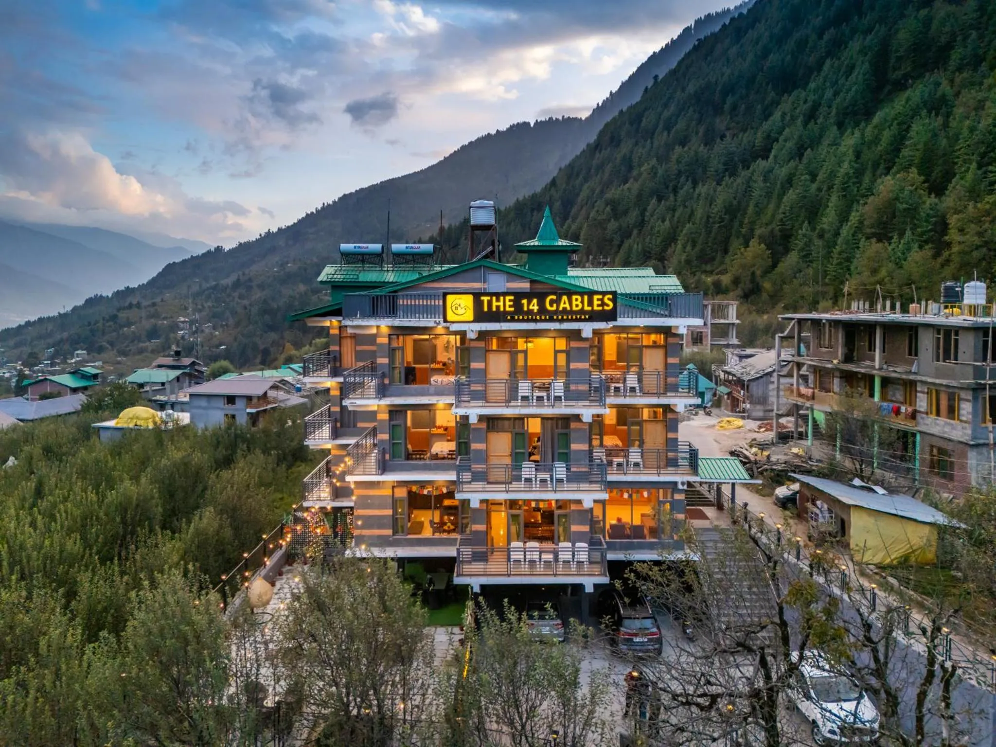 Property building in The 14 Gables, A Boutique Stay, Manali - Pet Friendly Hotel - Crown Palace