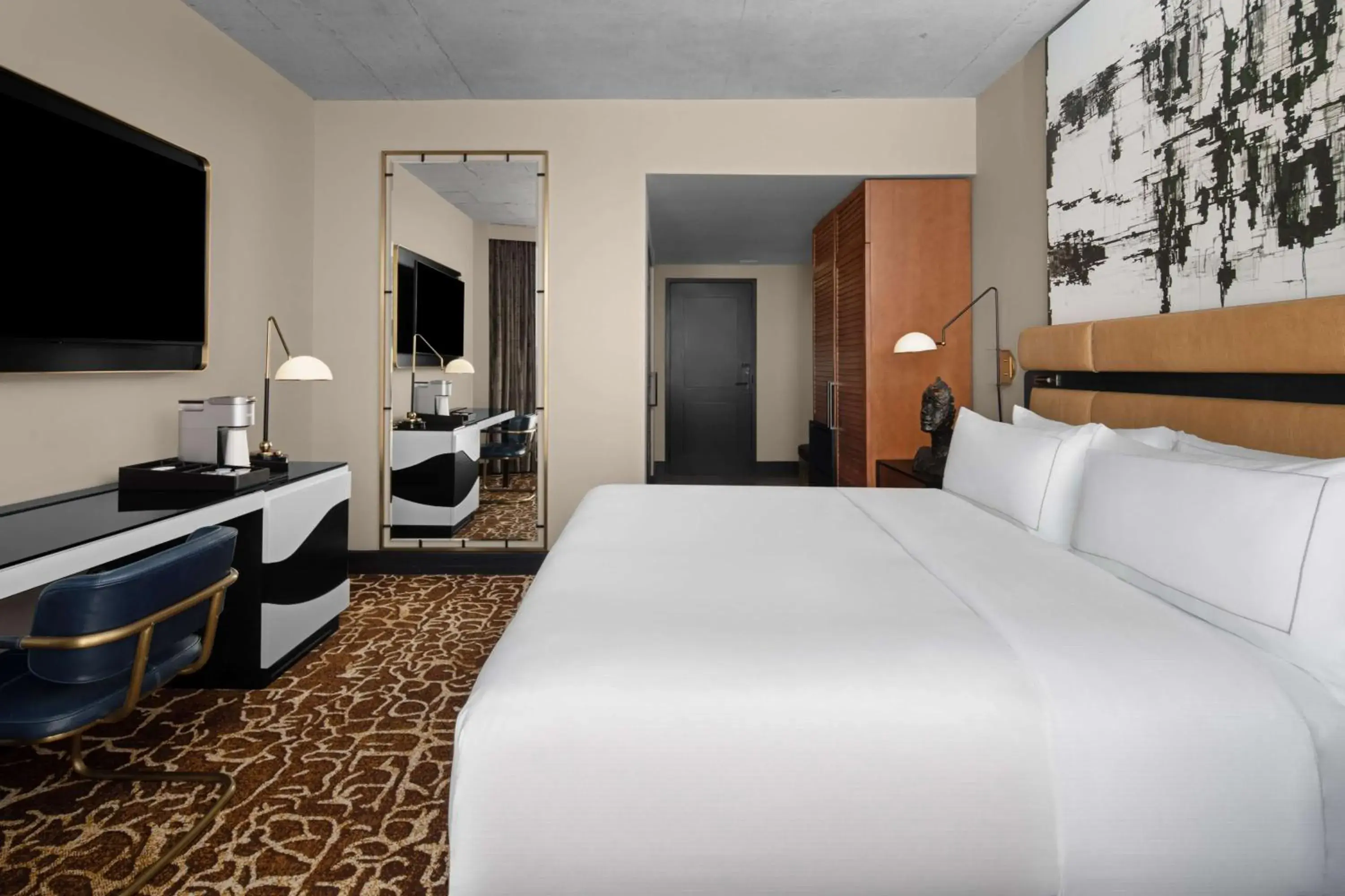 King Room with City View - Hearing Accessible in Hotel Fraye Nashville, Curio Collection By Hilton King Room with City View - Hearing Accessible in Hotel Fraye Nashville, Curio Collection By Hilton